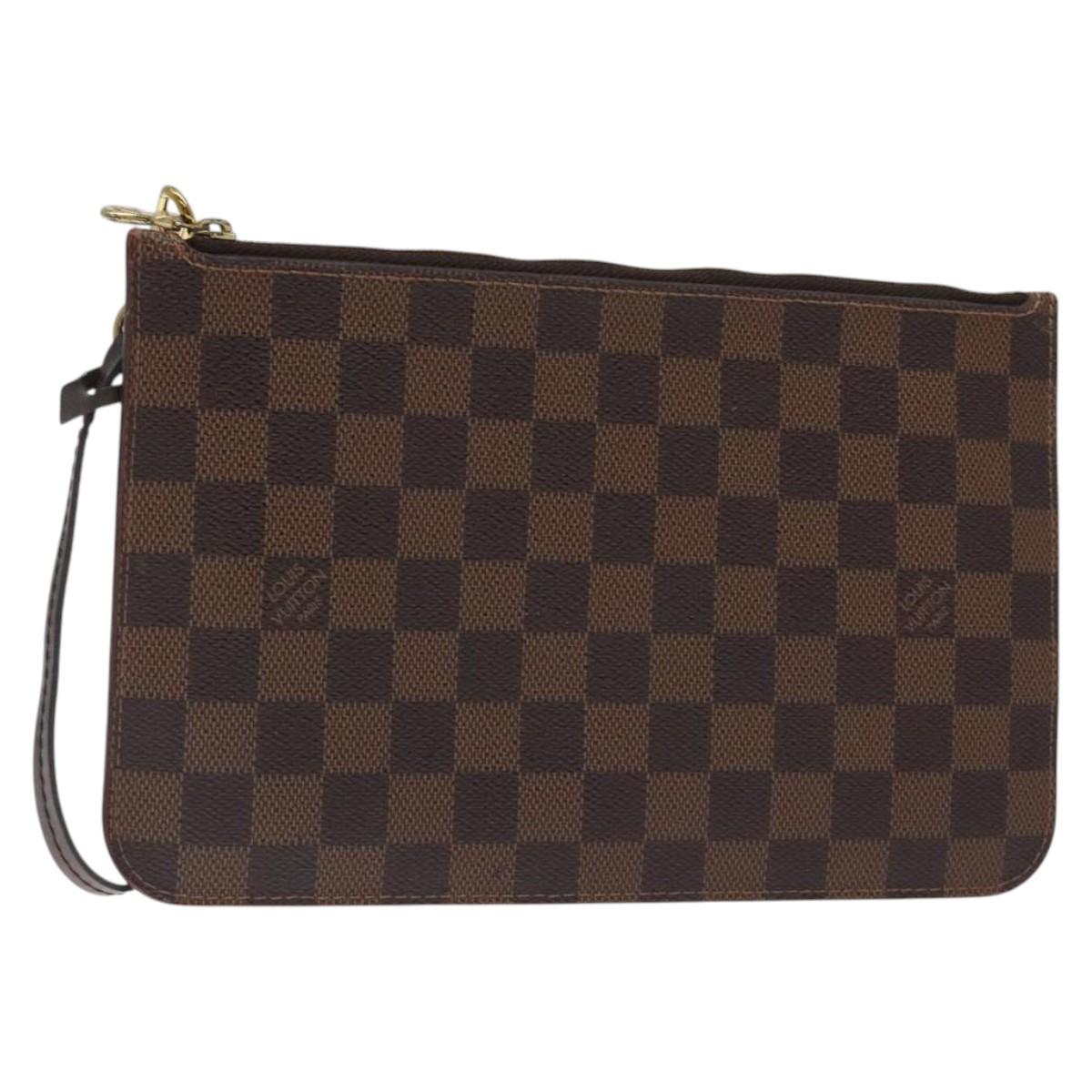 LOUIS VUITTON Damier Ebene Neverfull MM Pouch Accessory Pouch LV Auth 129058