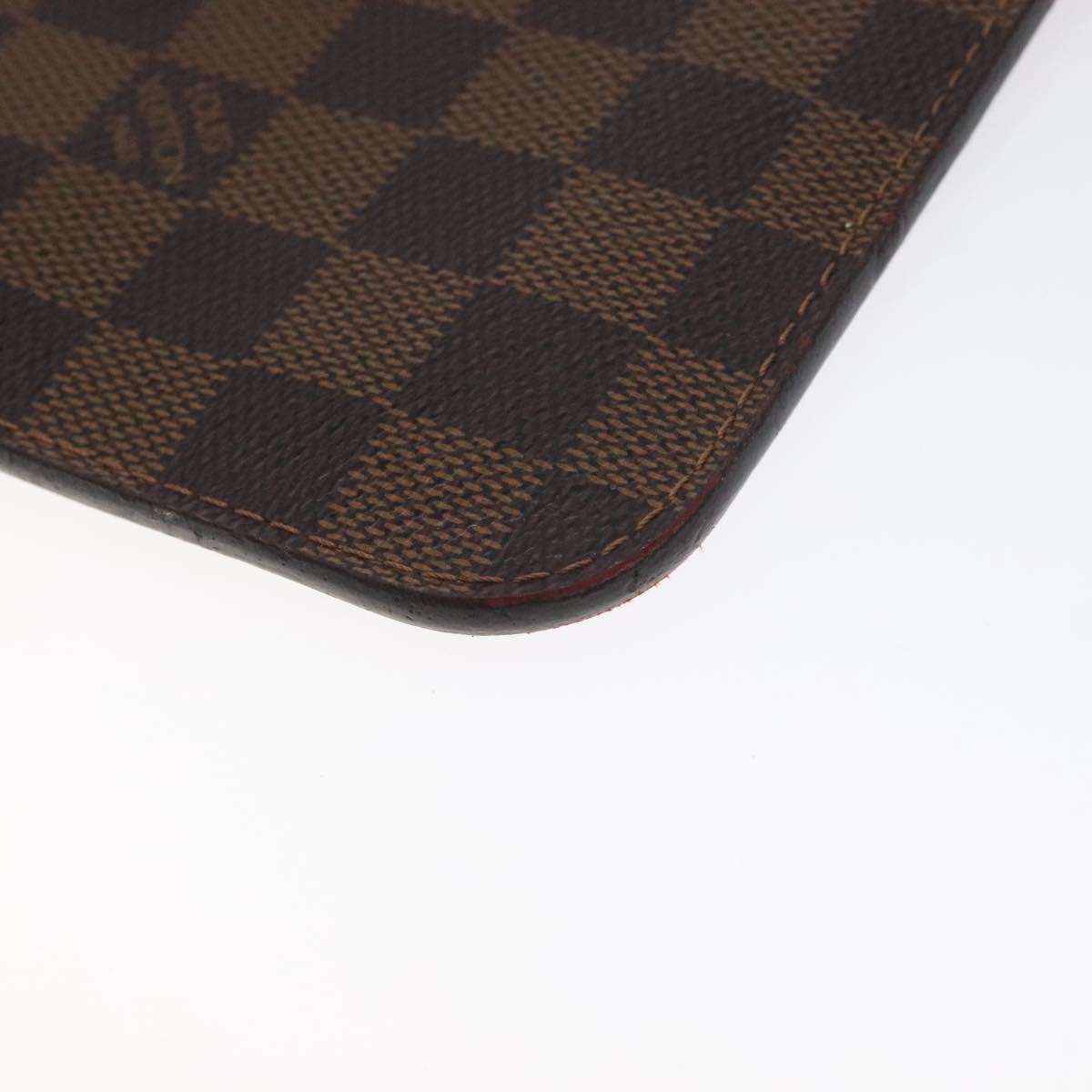 LOUIS VUITTON Damier Ebene Neverfull MM Pouch Accessory Pouch LV Auth 129058