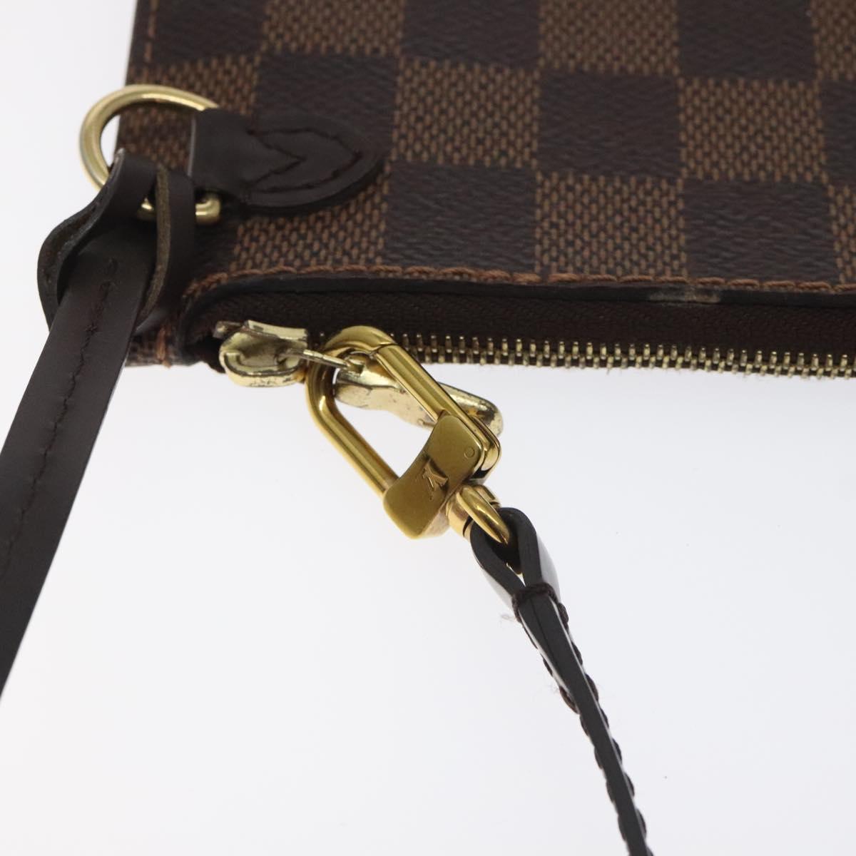 LOUIS VUITTON Damier Ebene Neverfull MM Pouch Accessory Pouch LV Auth 129058