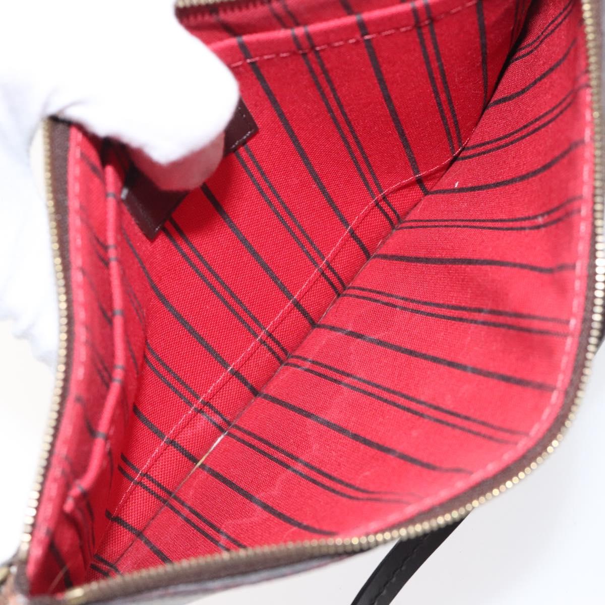 LOUIS VUITTON Damier Ebene Neverfull MM Pouch Accessory Pouch LV Auth 129058