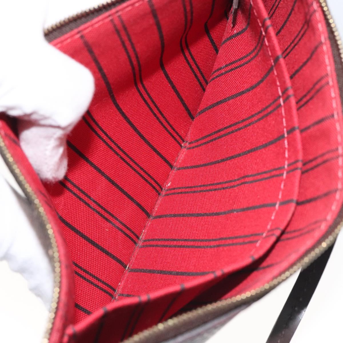 LOUIS VUITTON Damier Ebene Neverfull MM Pouch Accessory Pouch LV Auth 129058