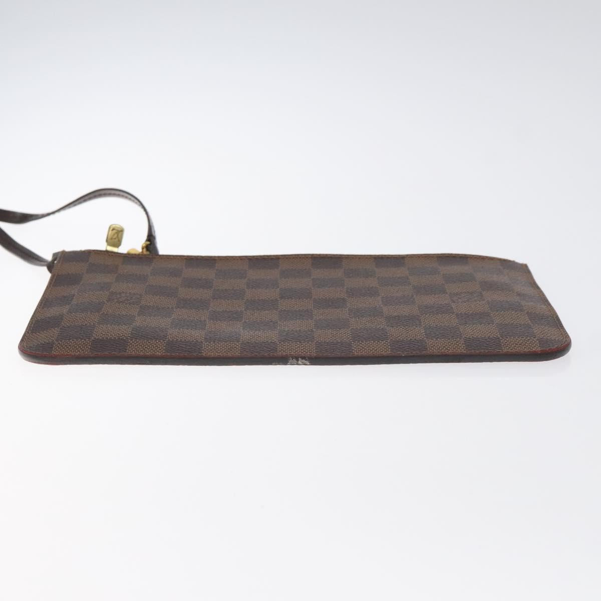 LOUIS VUITTON Damier Ebene Neverfull MM Pouch Accessory Pouch LV Auth 129058