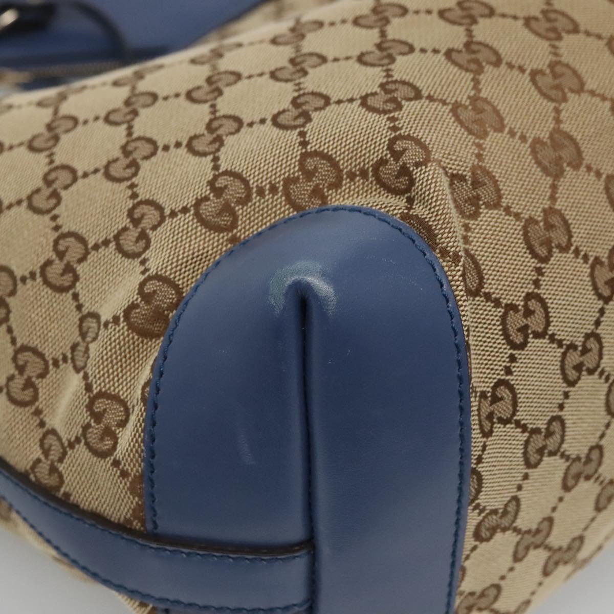 GUCCI GG Canvas Tote Bag Beige Gold 247209 Auth 129064