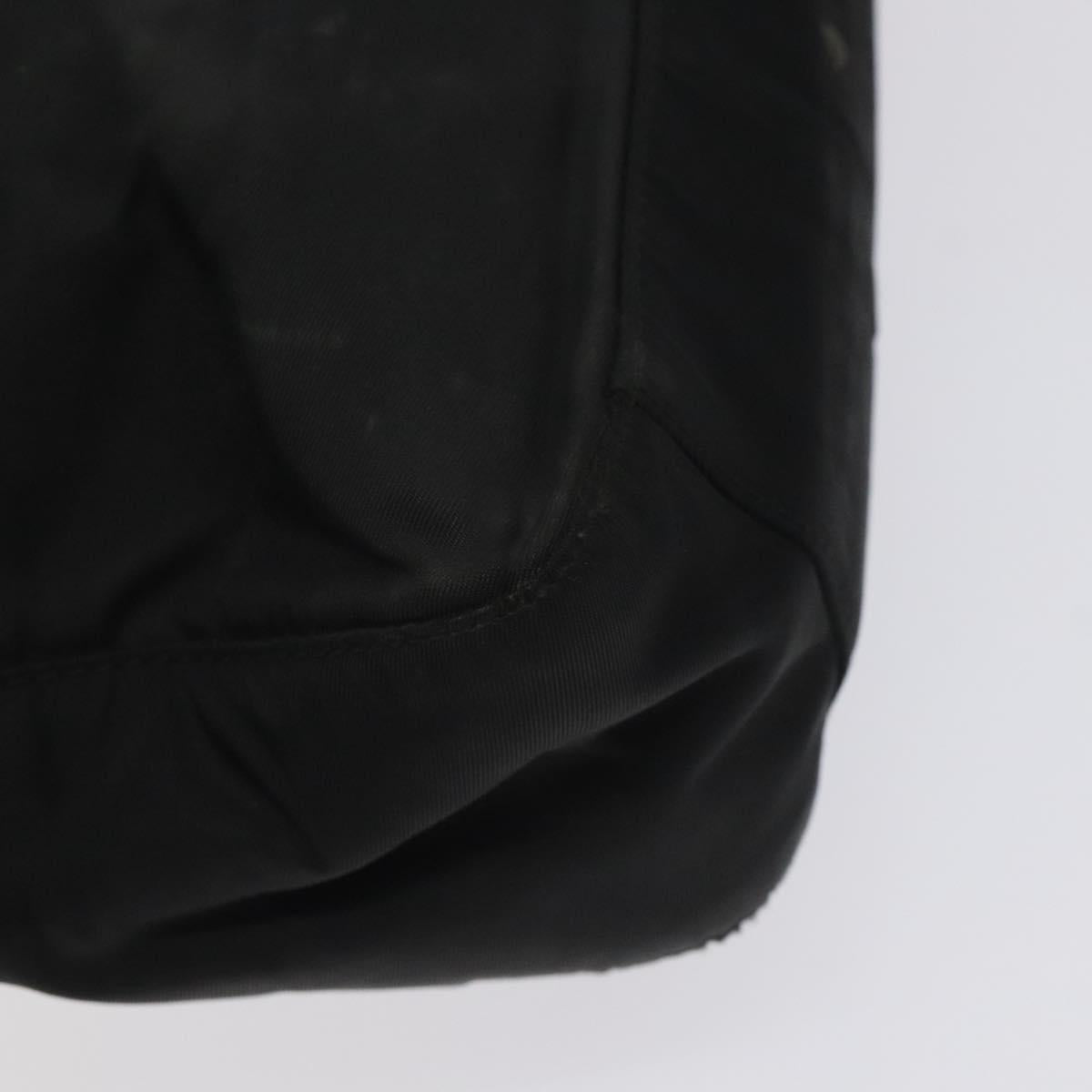 PRADA Shoulder Bag Nylon Black Silver Auth 129067