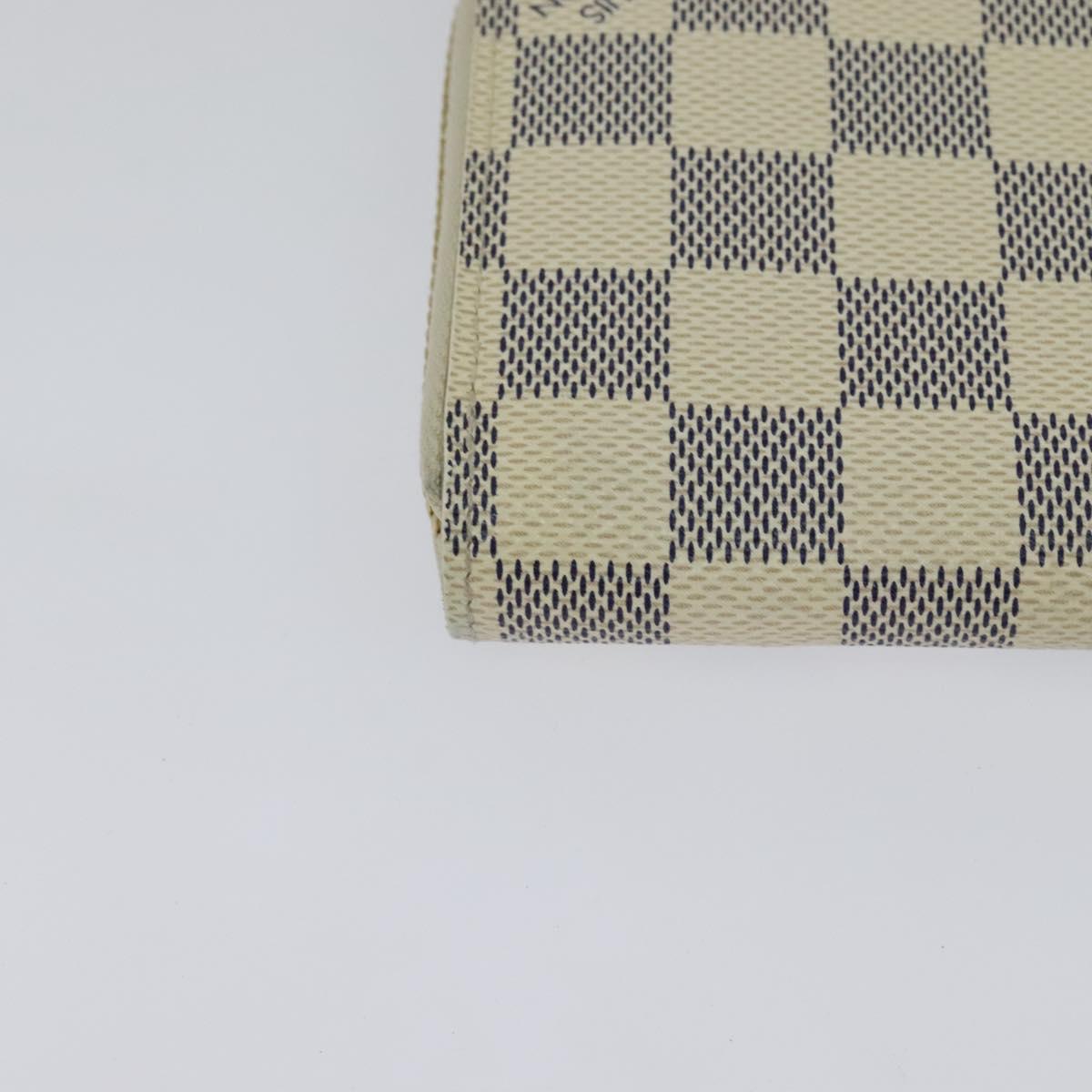 LOUIS VUITTON Damier Azur Zippy Wallet Long Wallet N60019 LV Auth 129085