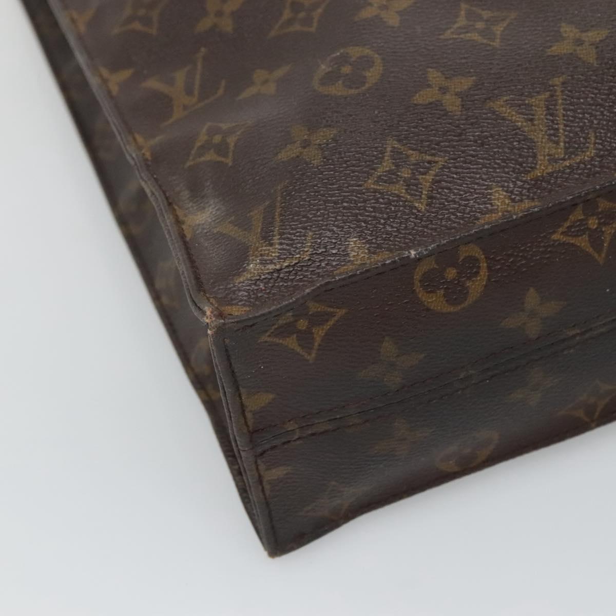 LOUIS VUITTON Monogram Sac Plat Hand Bag M51140 LV Auth 129096