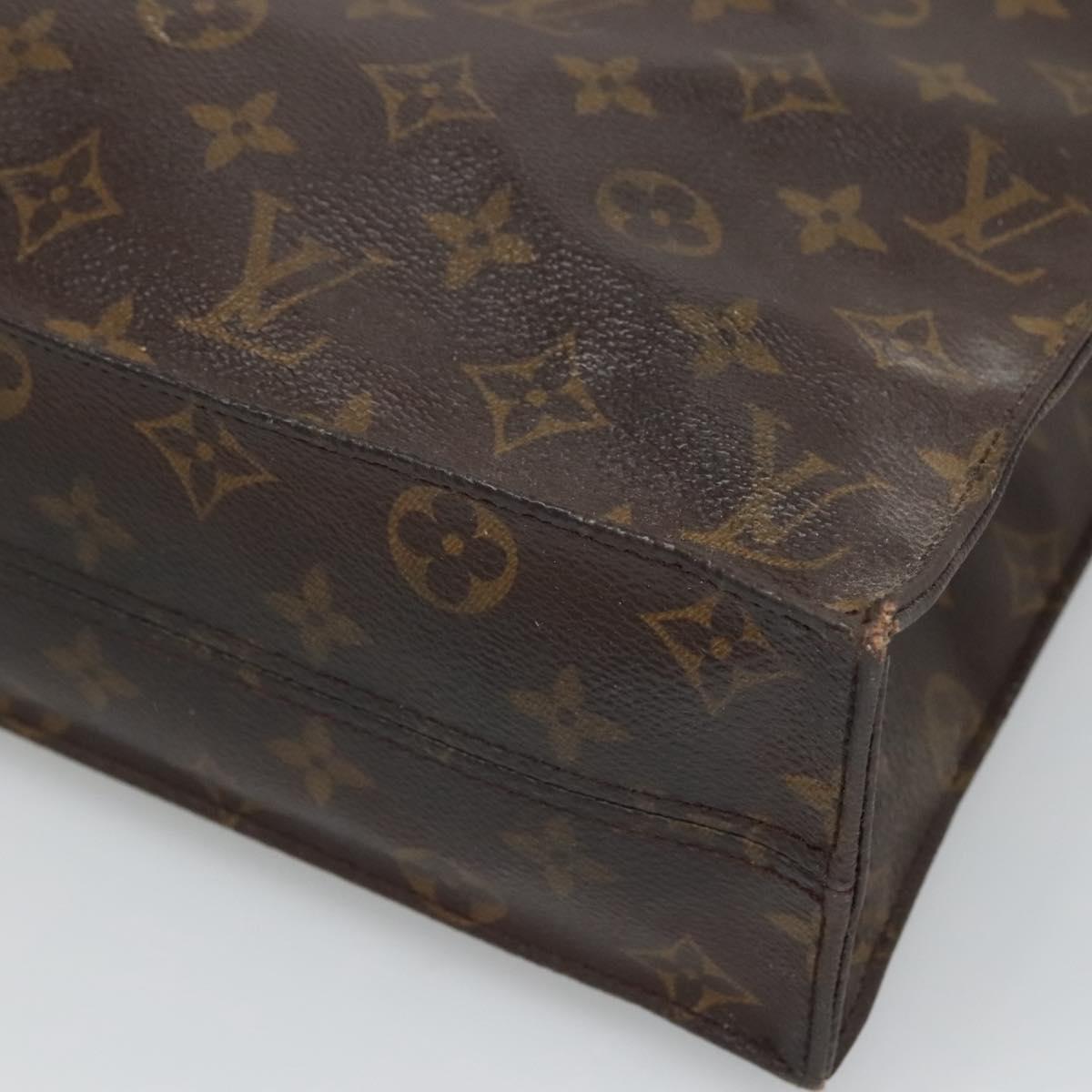 LOUIS VUITTON Monogram Sac Plat Hand Bag M51140 LV Auth 129096