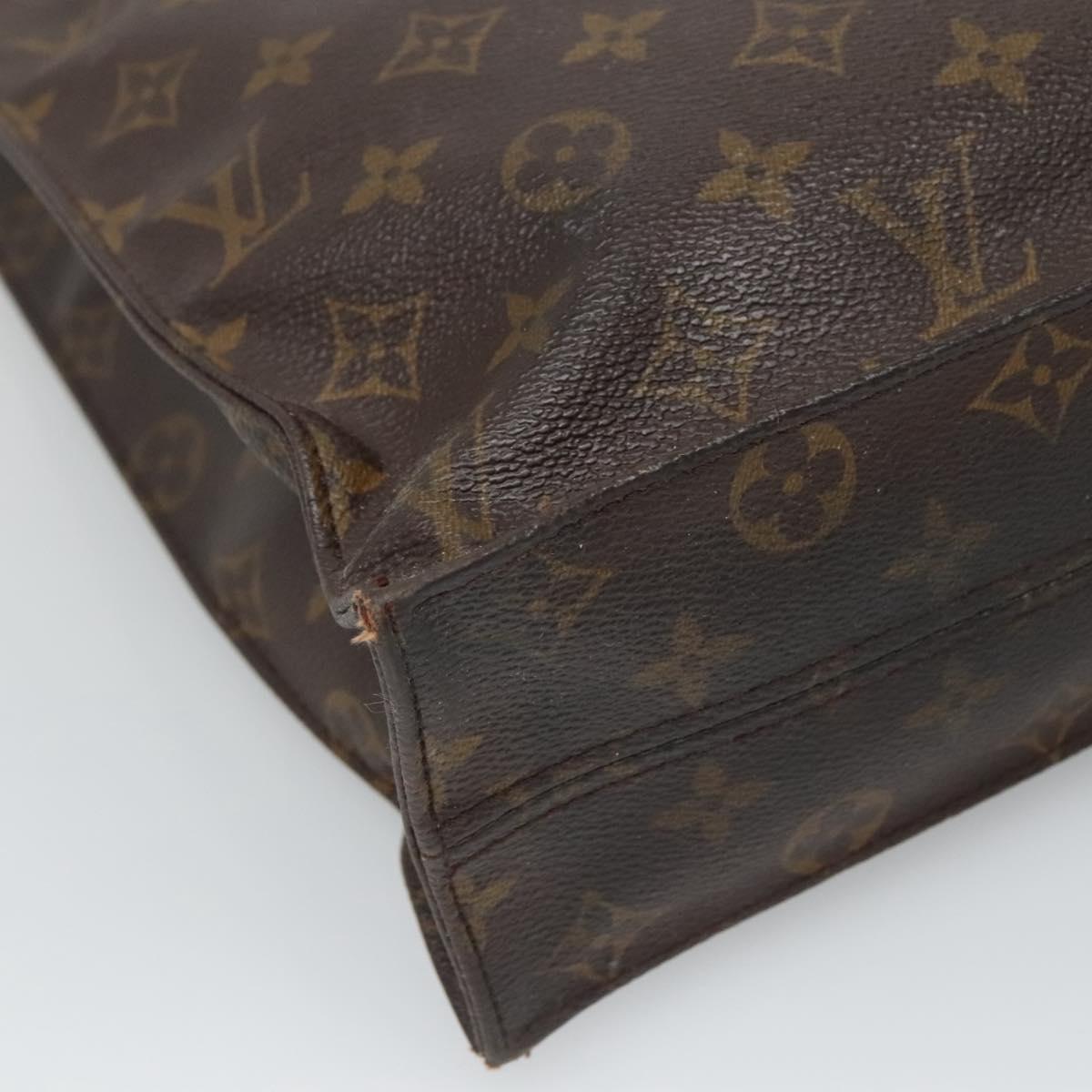 LOUIS VUITTON Monogram Sac Plat Hand Bag M51140 LV Auth 129096