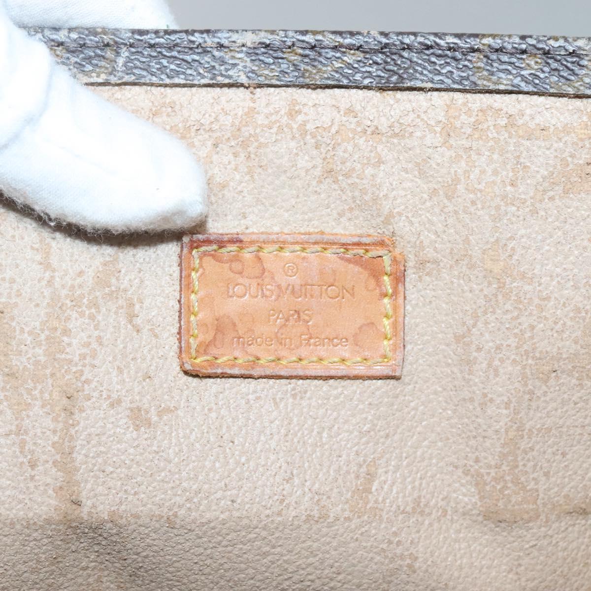 LOUIS VUITTON Monogram Sac Plat Hand Bag M51140 LV Auth 129096