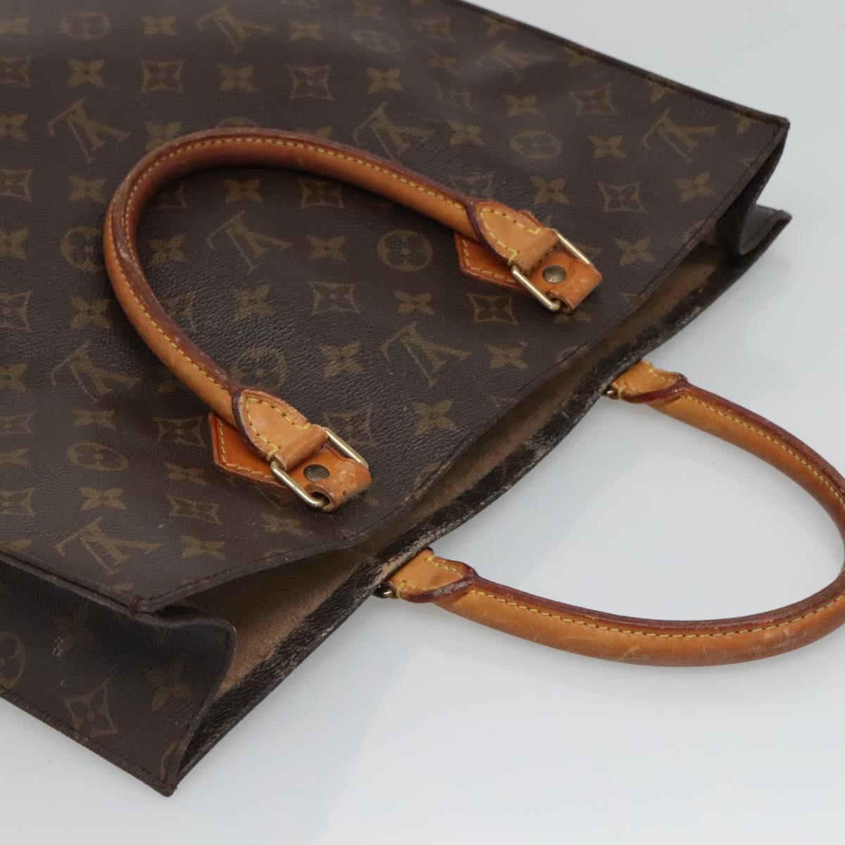 LOUIS VUITTON Monogram Sac Plat Hand Bag M51140 LV Auth 129096