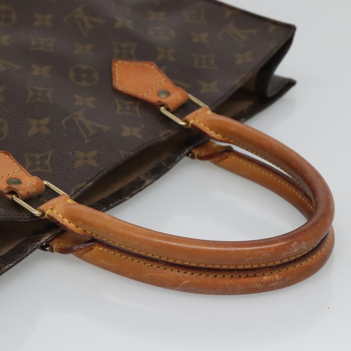 LOUIS VUITTON Monogram Sac Plat Hand Bag M51140 LV Auth 129096