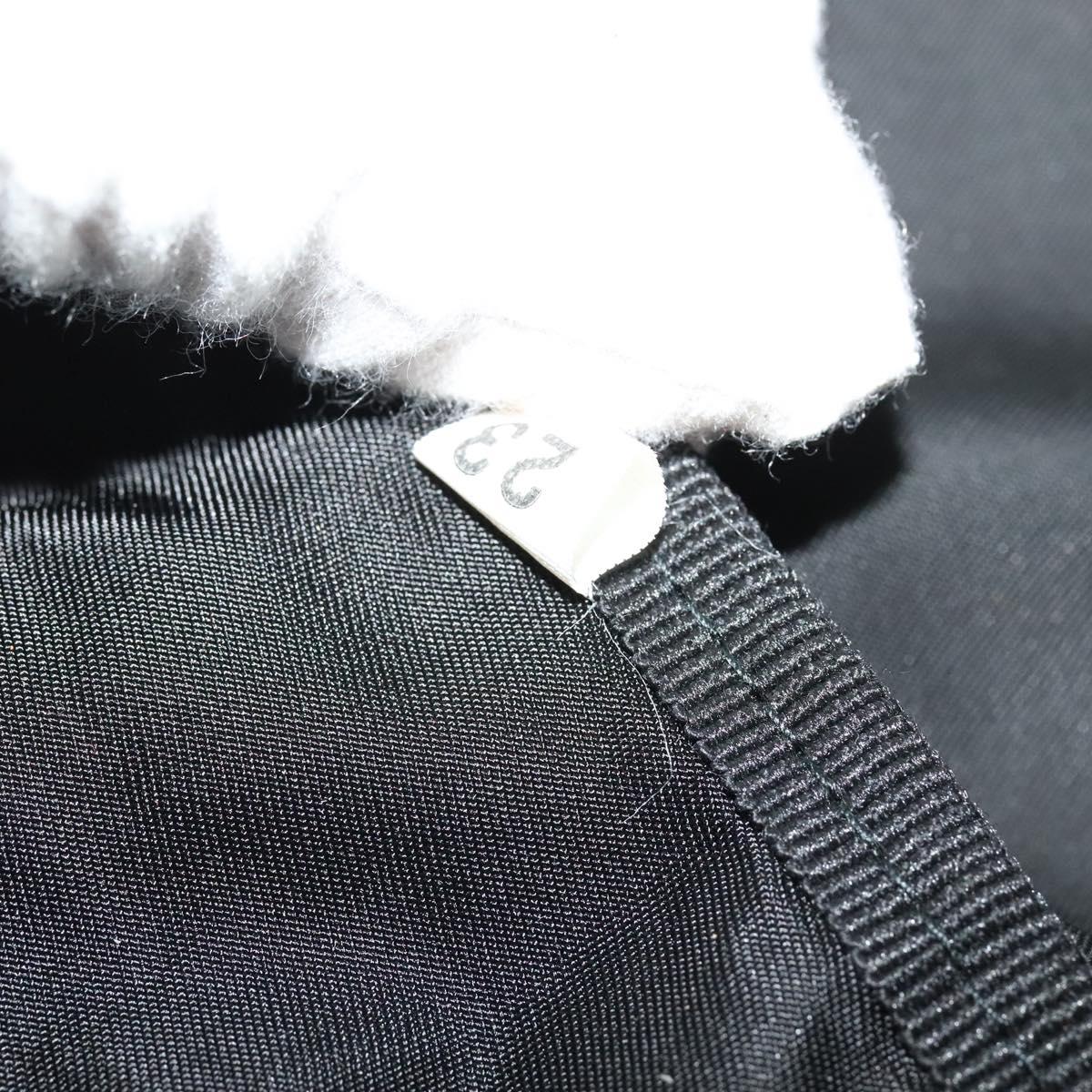 PRADA Travel Case Nylon Black Silver Auth 129117