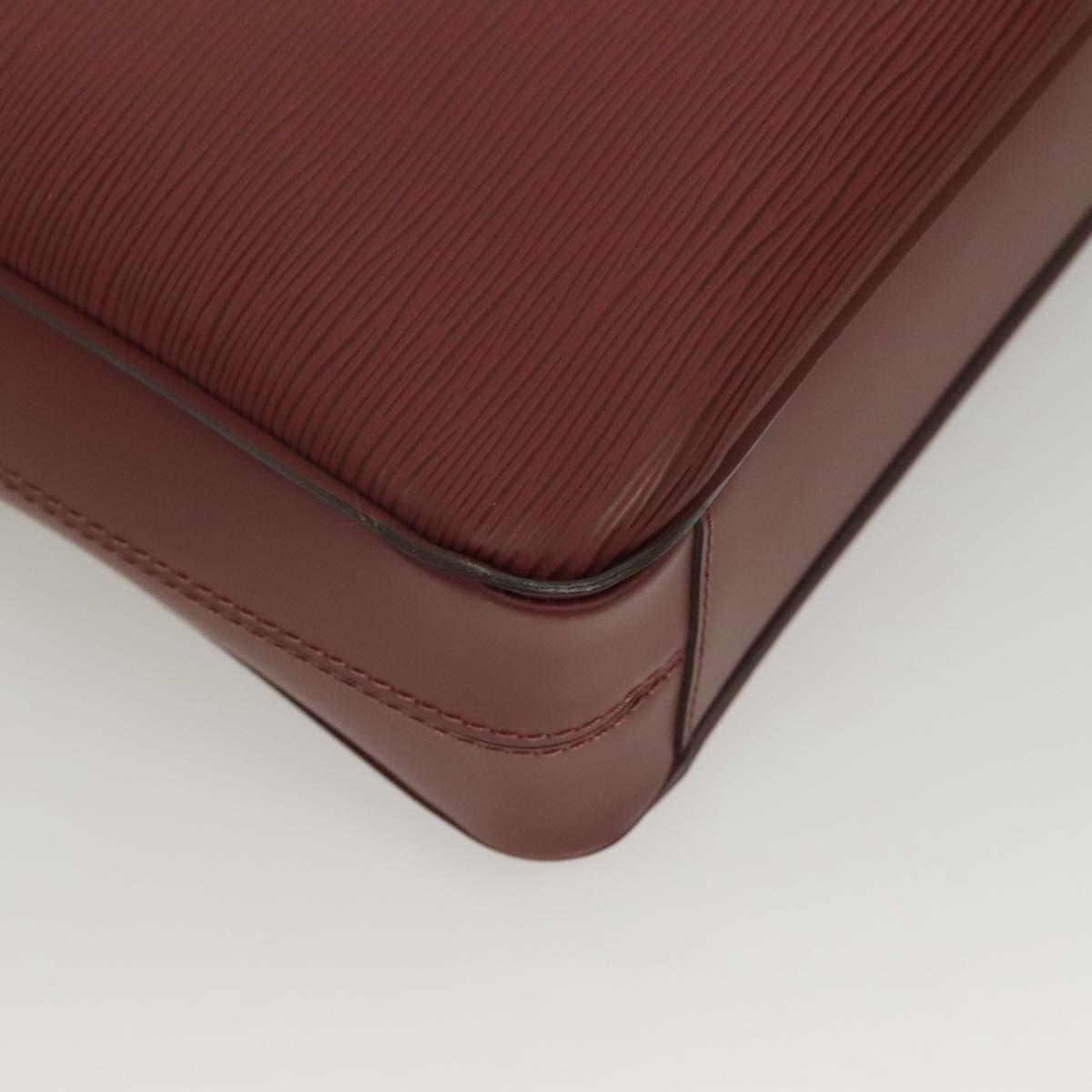 LOUIS VUITTON Epi Porte Documents Business Bag Bordeaux M54040 LV Auth 129124
