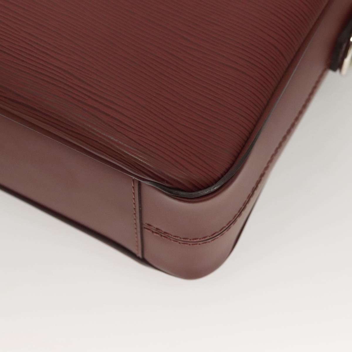 LOUIS VUITTON Epi Porte Documents Business Bag Bordeaux M54040 LV Auth 129124