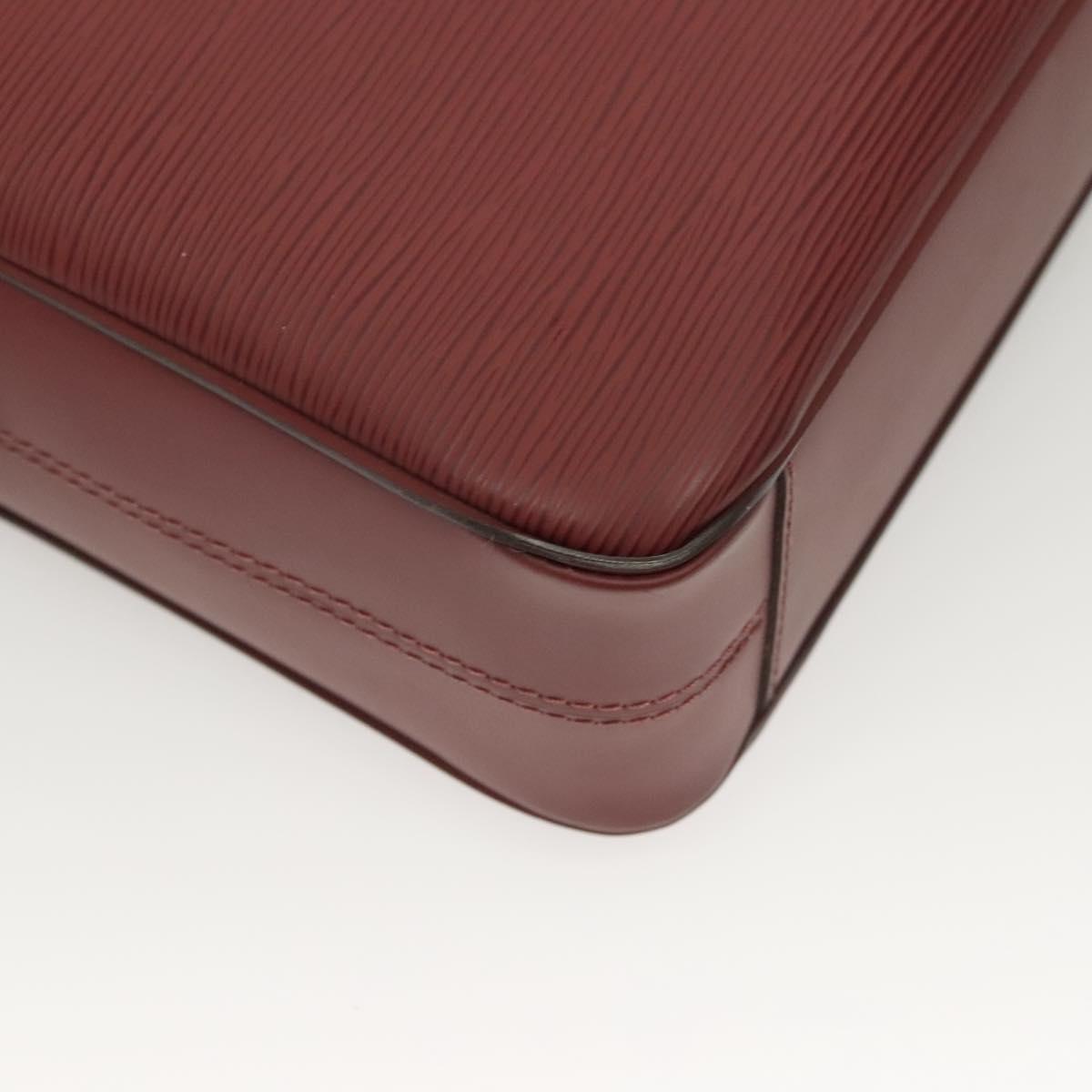LOUIS VUITTON Epi Porte Documents Business Bag Bordeaux M54040 LV Auth 129124