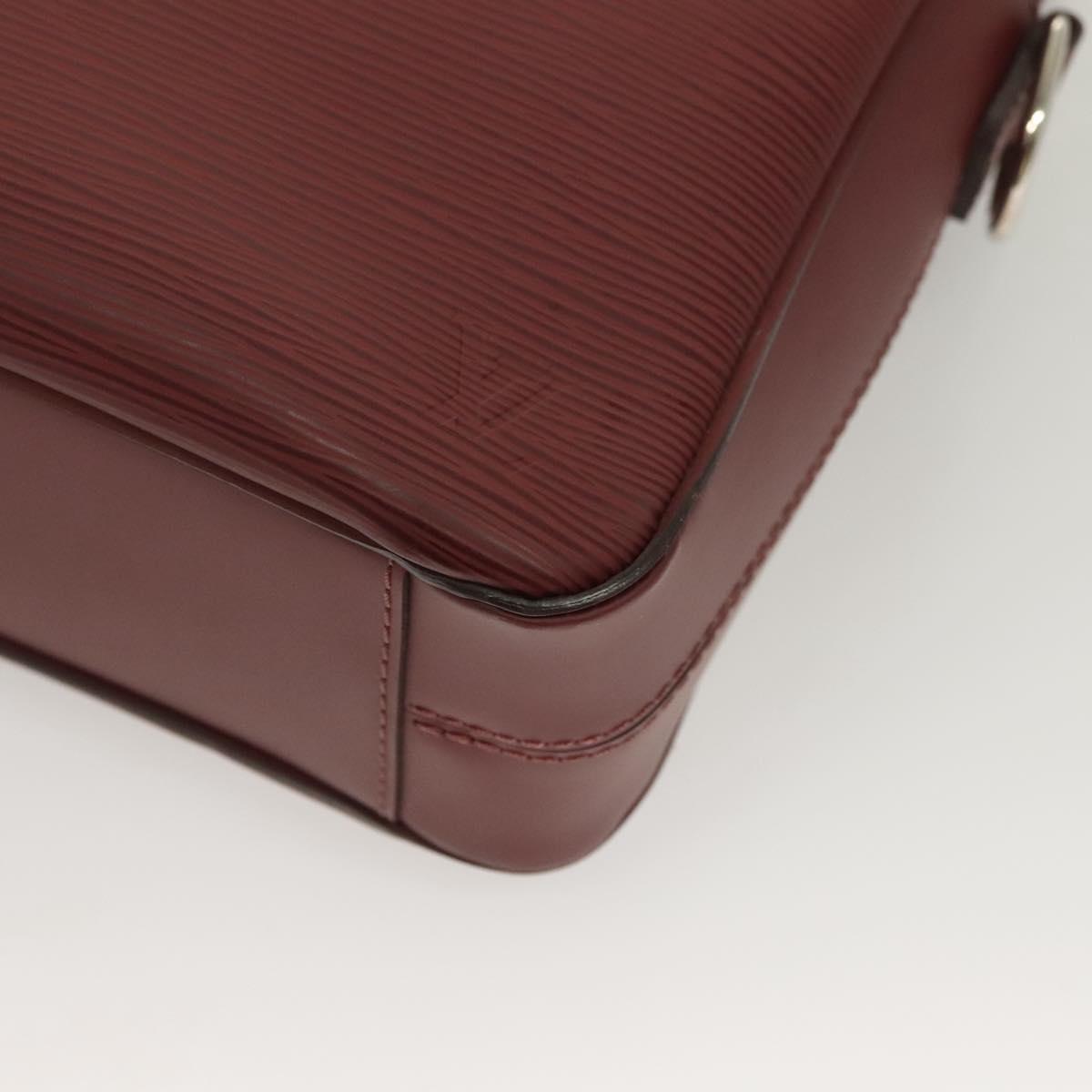 LOUIS VUITTON Epi Porte Documents Business Bag Bordeaux M54040 LV Auth 129124