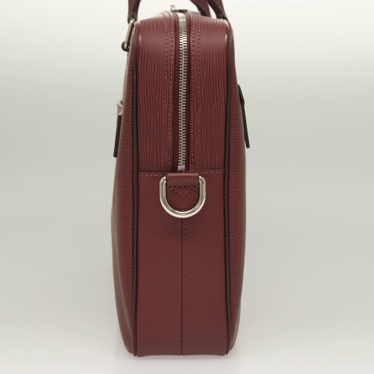 LOUIS VUITTON Epi Porte Documents Business Bag Bordeaux M54040 LV Auth 129124