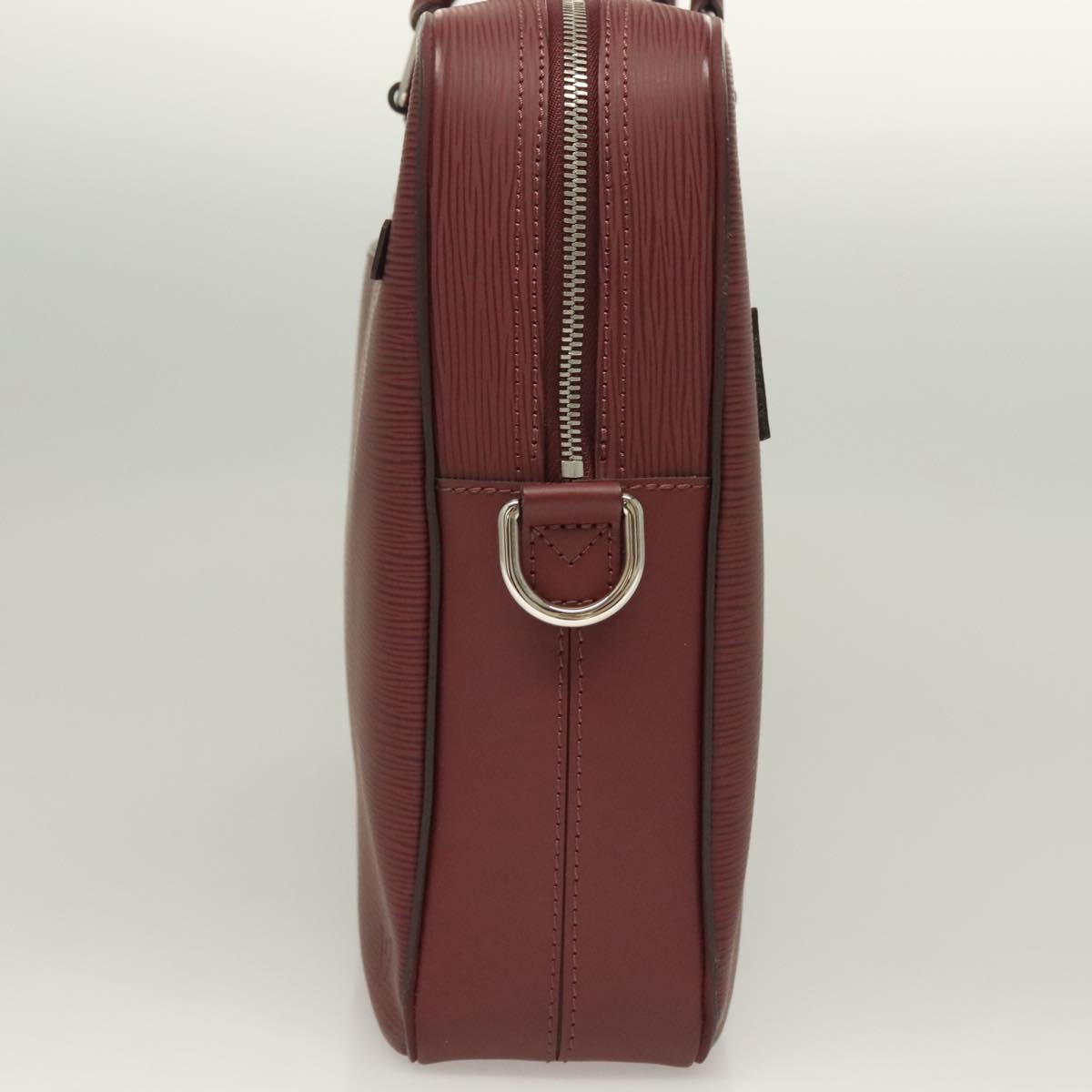 LOUIS VUITTON Epi Porte Documents Business Bag Bordeaux M54040 LV Auth 129124