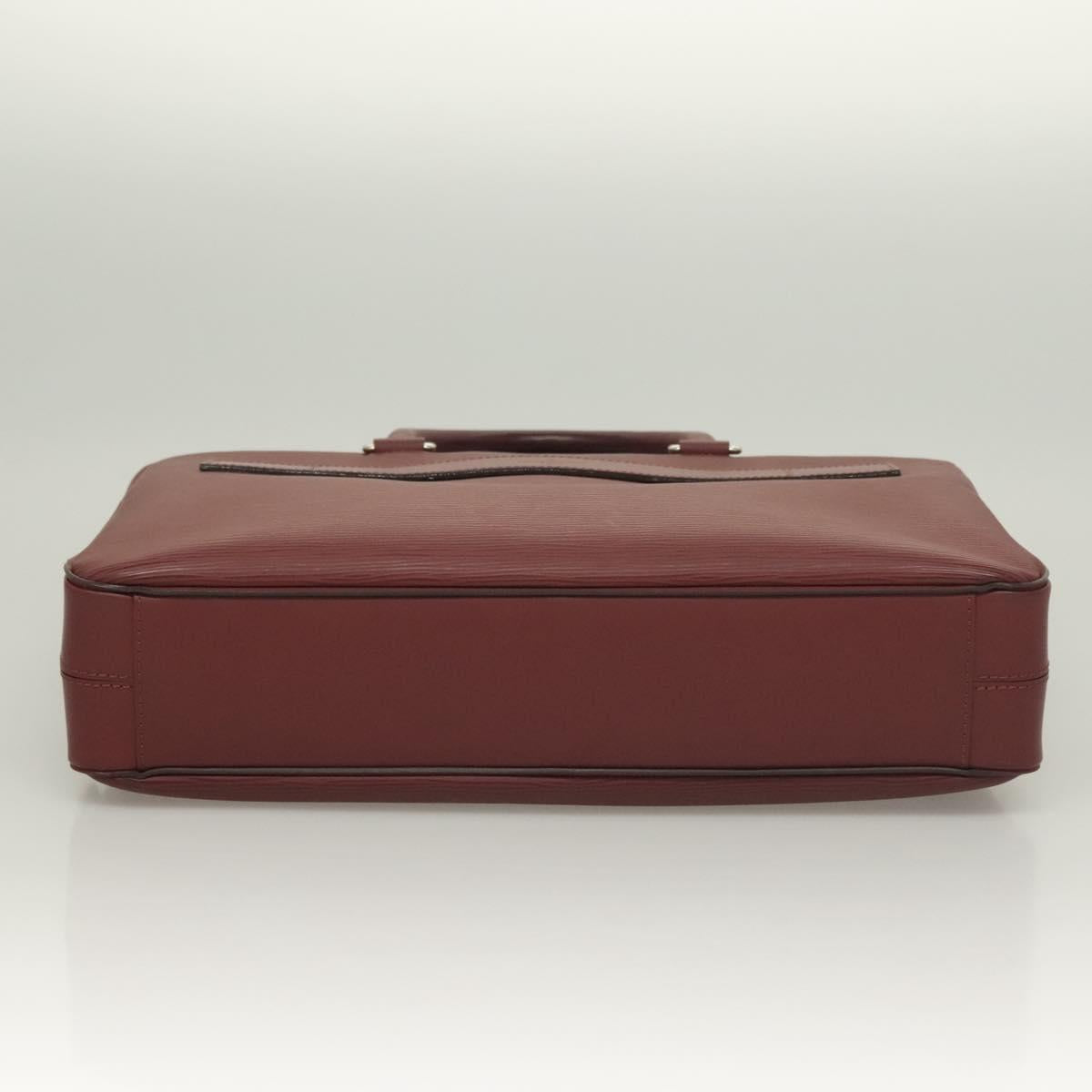 LOUIS VUITTON Epi Porte Documents Business Bag Bordeaux M54040 LV Auth 129124