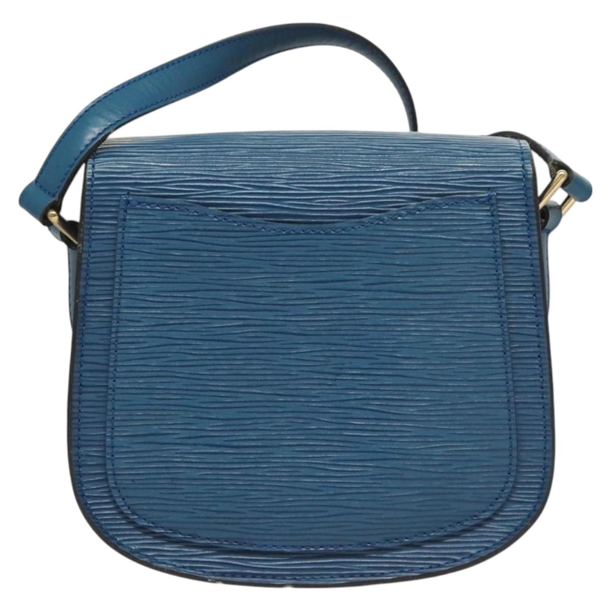 LOUIS VUITTON Epi Saint Cloud PM Shoulder Bag Blue M52195 LV Auth 129175