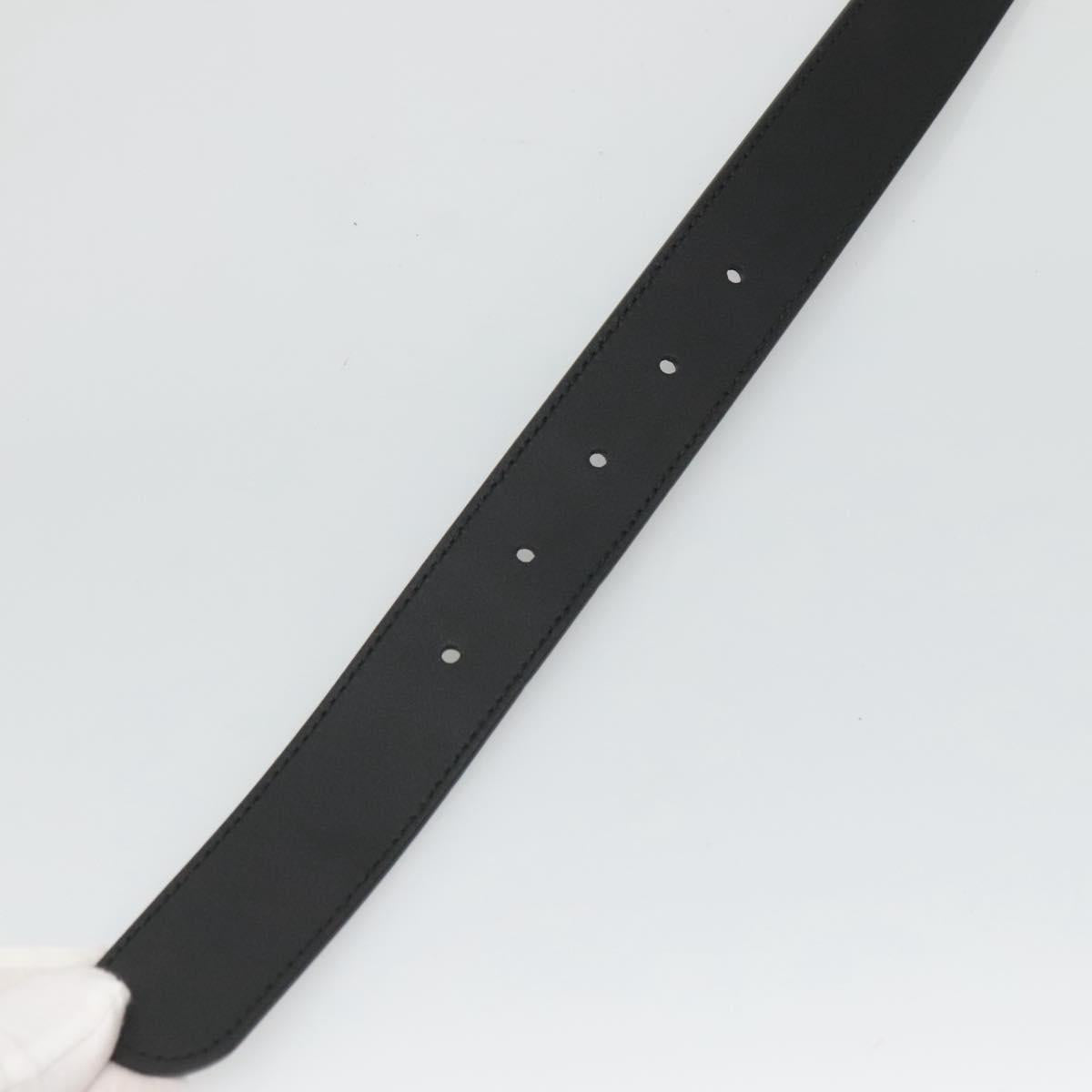 GUCCI GG Marmont Belt Leather 33.5"" Black Gold 414516 Auth 129193