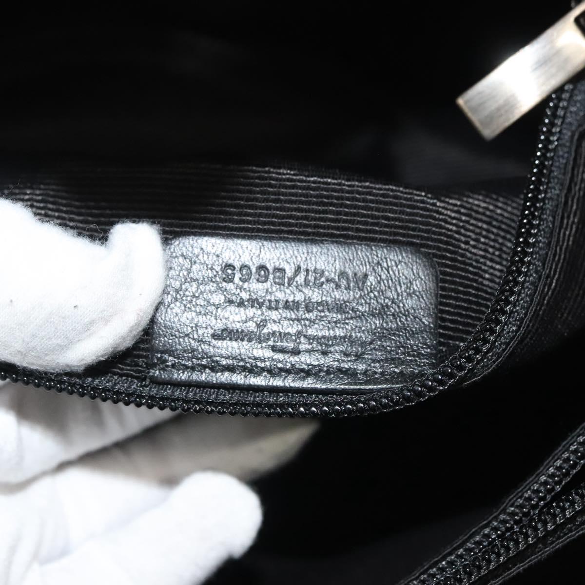 Salvatore Ferragamo Vala Hand Bag Patent leather Black Auth 129211