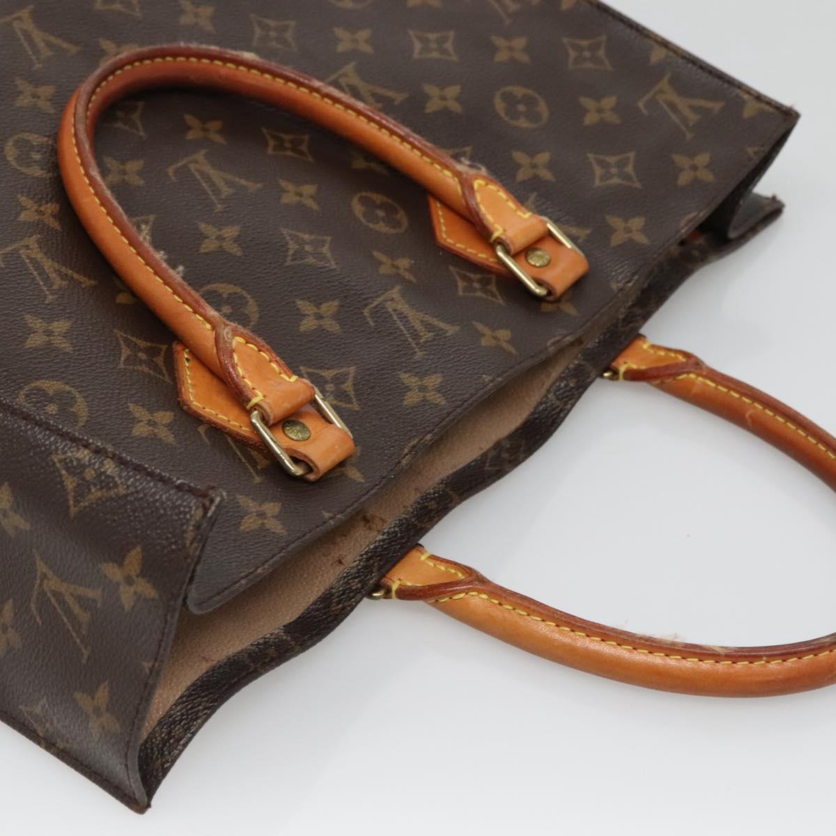 LOUIS VUITTON Monogram Sac Plat Hand Bag M51140 LV Auth 129224