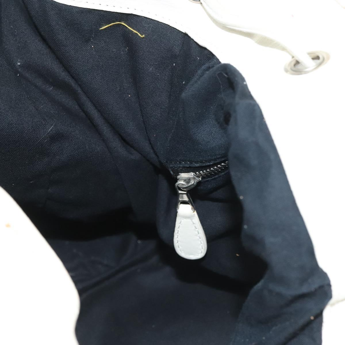 BALENCIAGA The Giant Pom Pom Bag Leather 2way White Silver 204540 Auth 129254