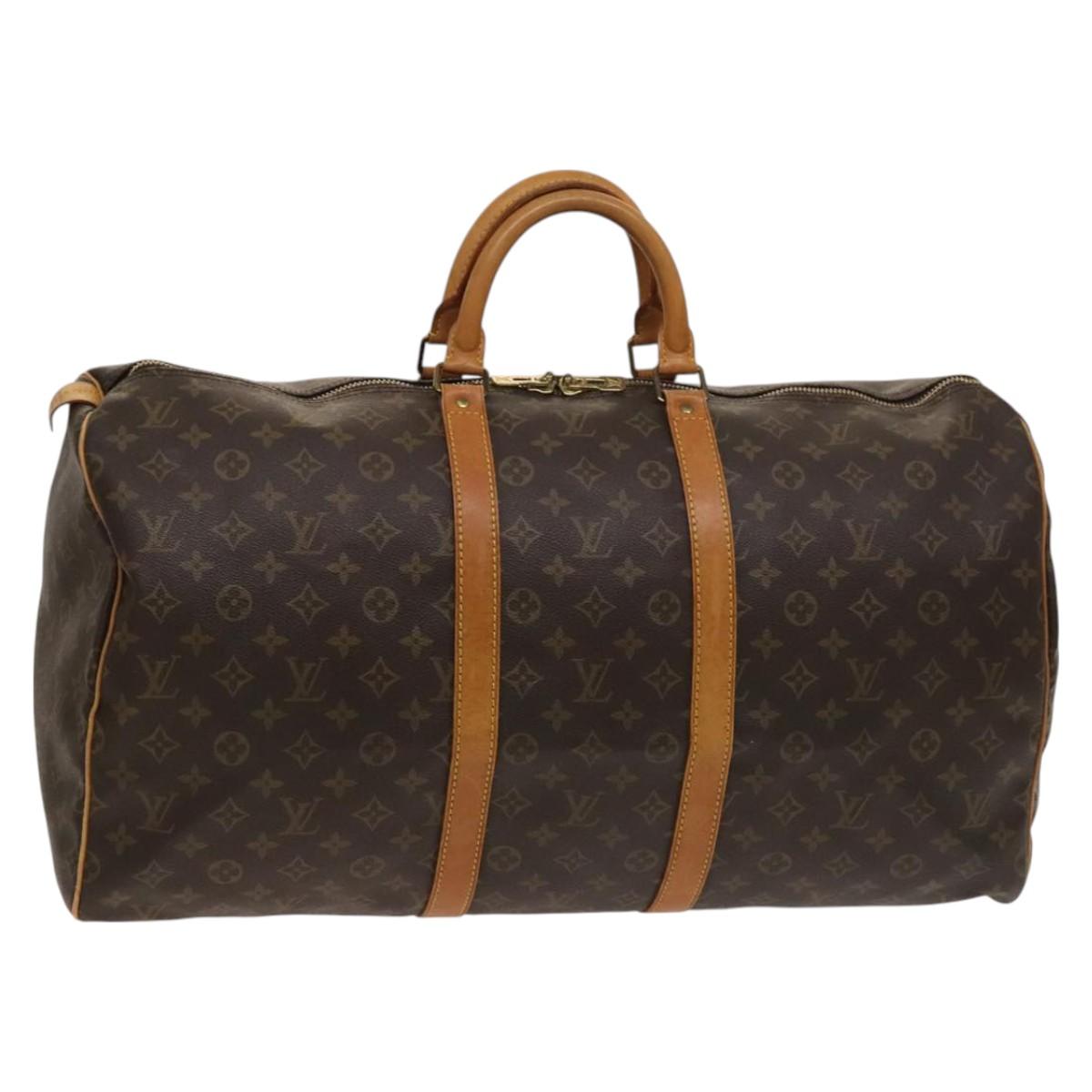 LOUIS VUITTON Monogram Keepall 55 Boston Bag M41424 LV Auth 129265