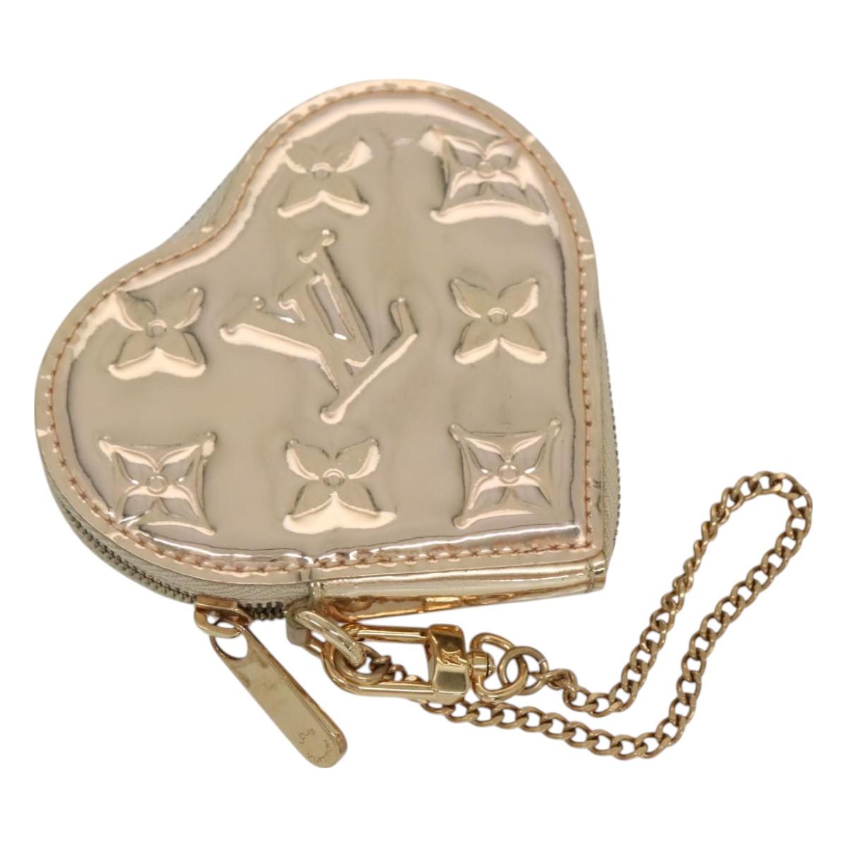 LOUIS VUITTON Monogram Miroir Porte Monnaie Coeur Purse Dore M93567 Auth 129270V