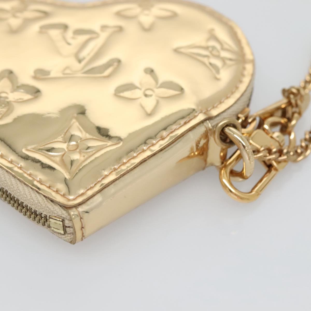LOUIS VUITTON Monogram Miroir Porte Monnaie Coeur Purse Dore M93567 Auth 129270V
