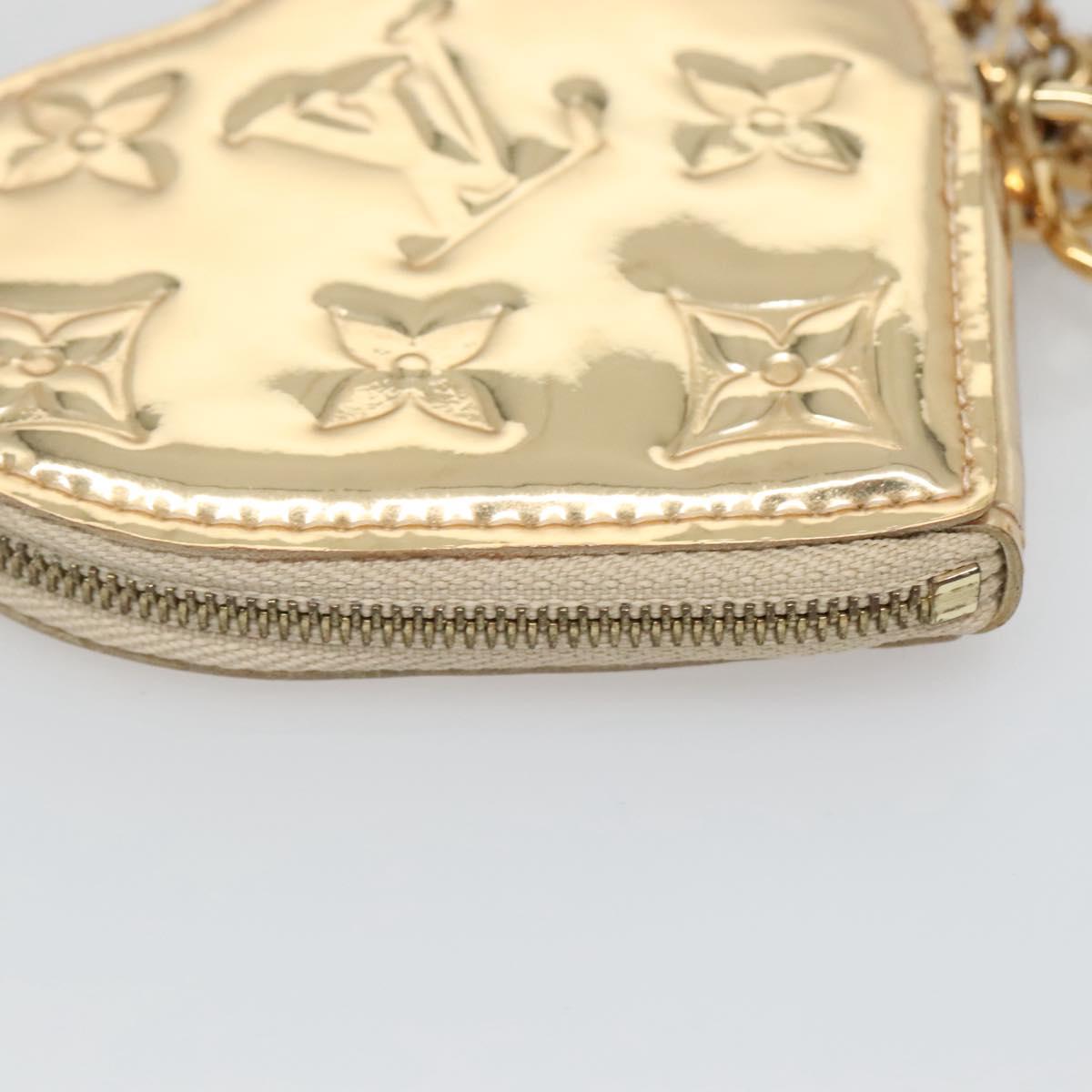 LOUIS VUITTON Monogram Miroir Porte Monnaie Coeur Purse Dore M93567 Auth 129270V