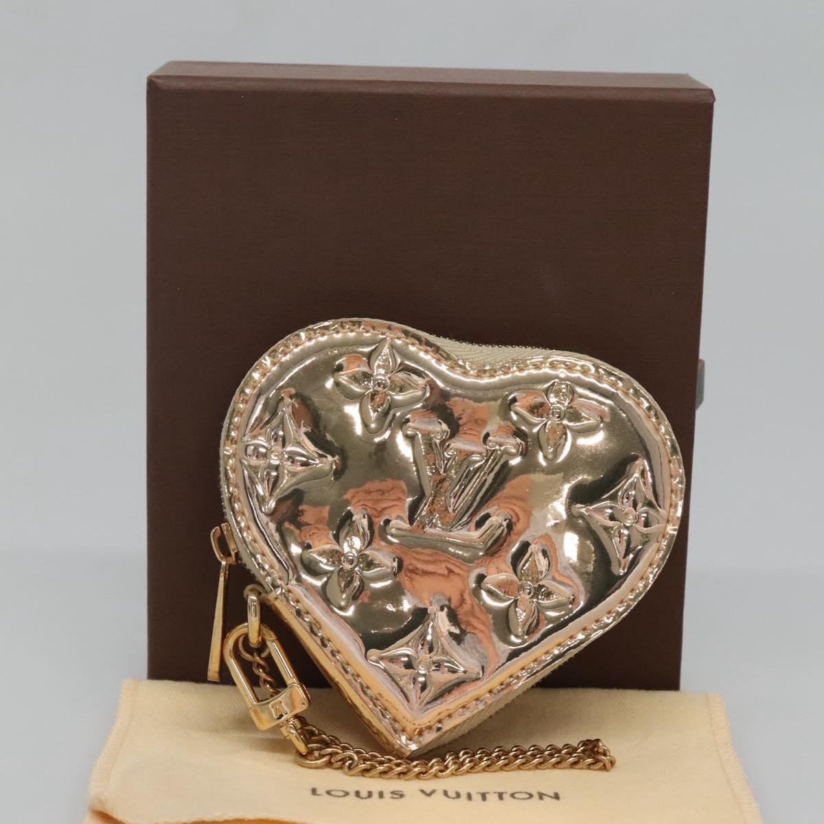 LOUIS VUITTON Monogram Miroir Porte Monnaie Coeur Purse Dore M93567 Auth 129270V
