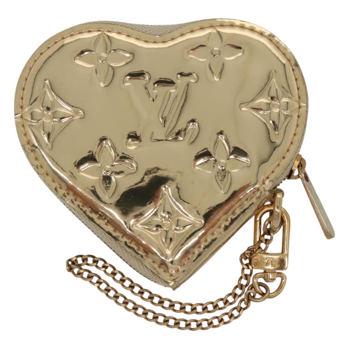 LOUIS VUITTON Monogram Miroir Porte Monnaie Coeur Purse Dore M93567 Auth 129270V