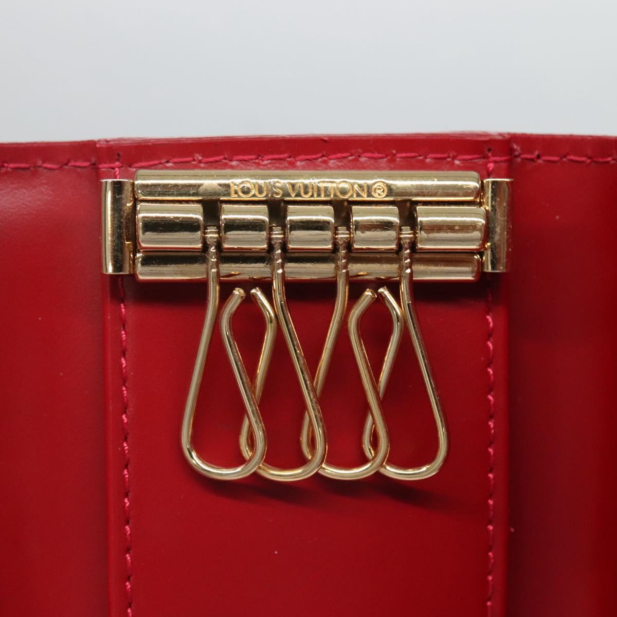 LOUIS VUITTON Vernis Multicles 4 Key Case Pomme D'amour M91976 LV Auth 129271V