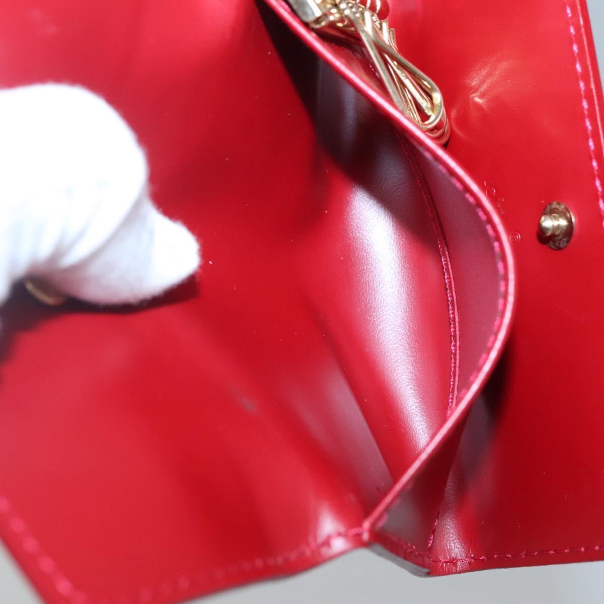 LOUIS VUITTON Vernis Multicles 4 Key Case Pomme D'amour M91976 LV Auth 129271V