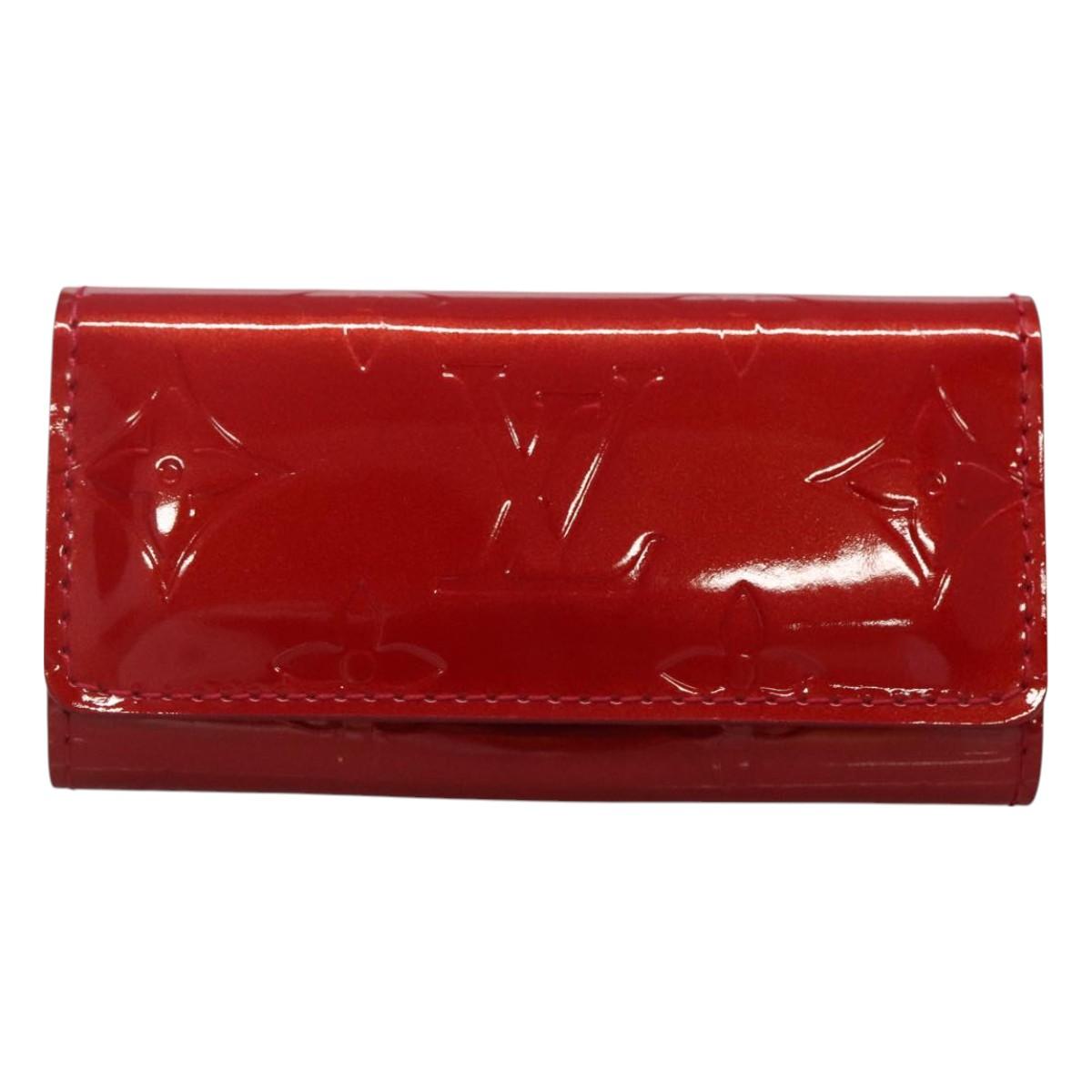 LOUIS VUITTON Vernis Multicles 4 Key Case Pomme D'amour M91976 LV Auth 129271V