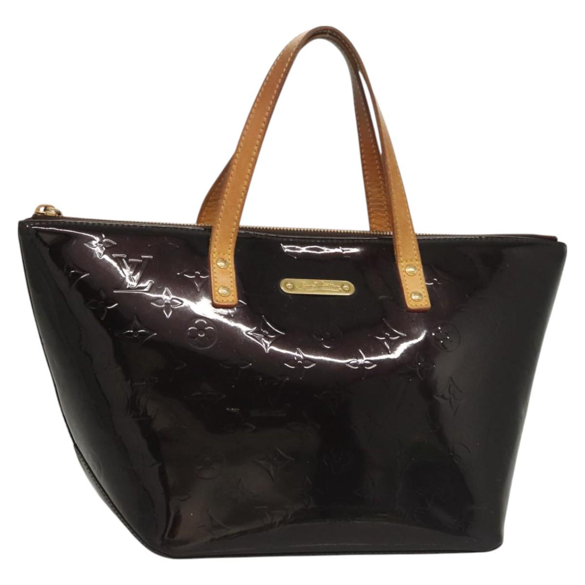 LOUIS VUITTON Monogram Vernis Bellevue PM Hand Bag Amarante M93585 Auth 129276