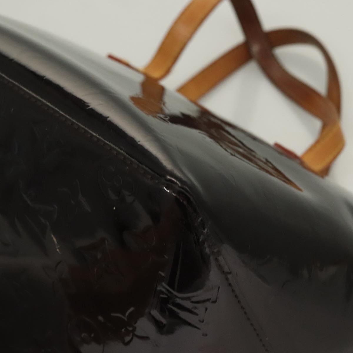 LOUIS VUITTON Monogram Vernis Bellevue PM Hand Bag Amarante M93585 Auth 129276