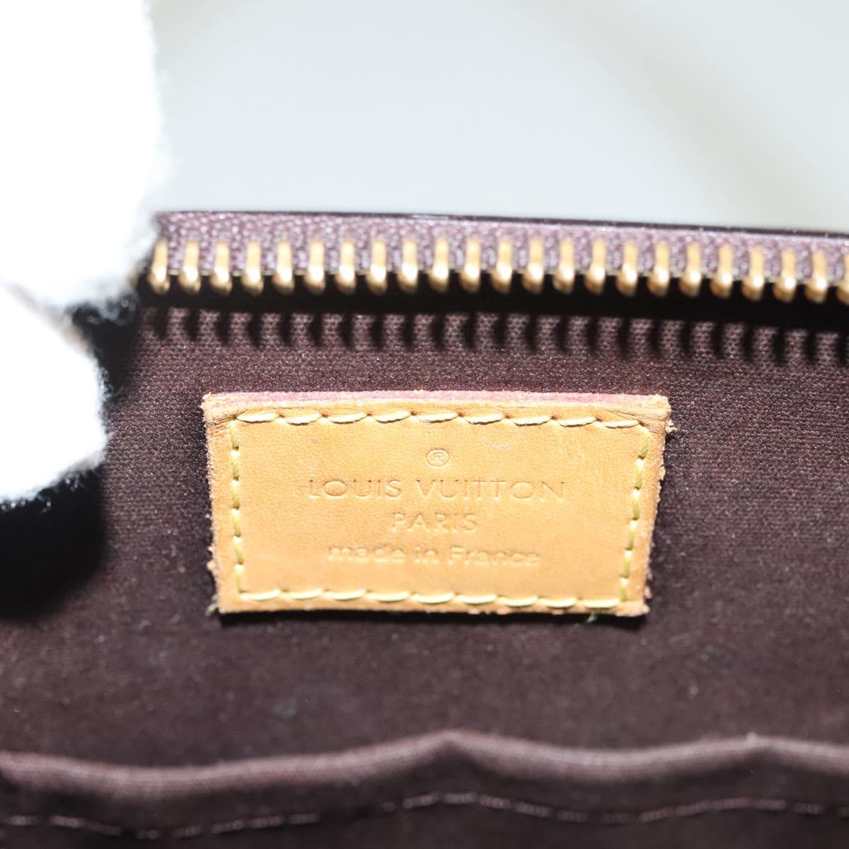 LOUIS VUITTON Monogram Vernis Bellevue PM Hand Bag Amarante M93585 Auth 129276