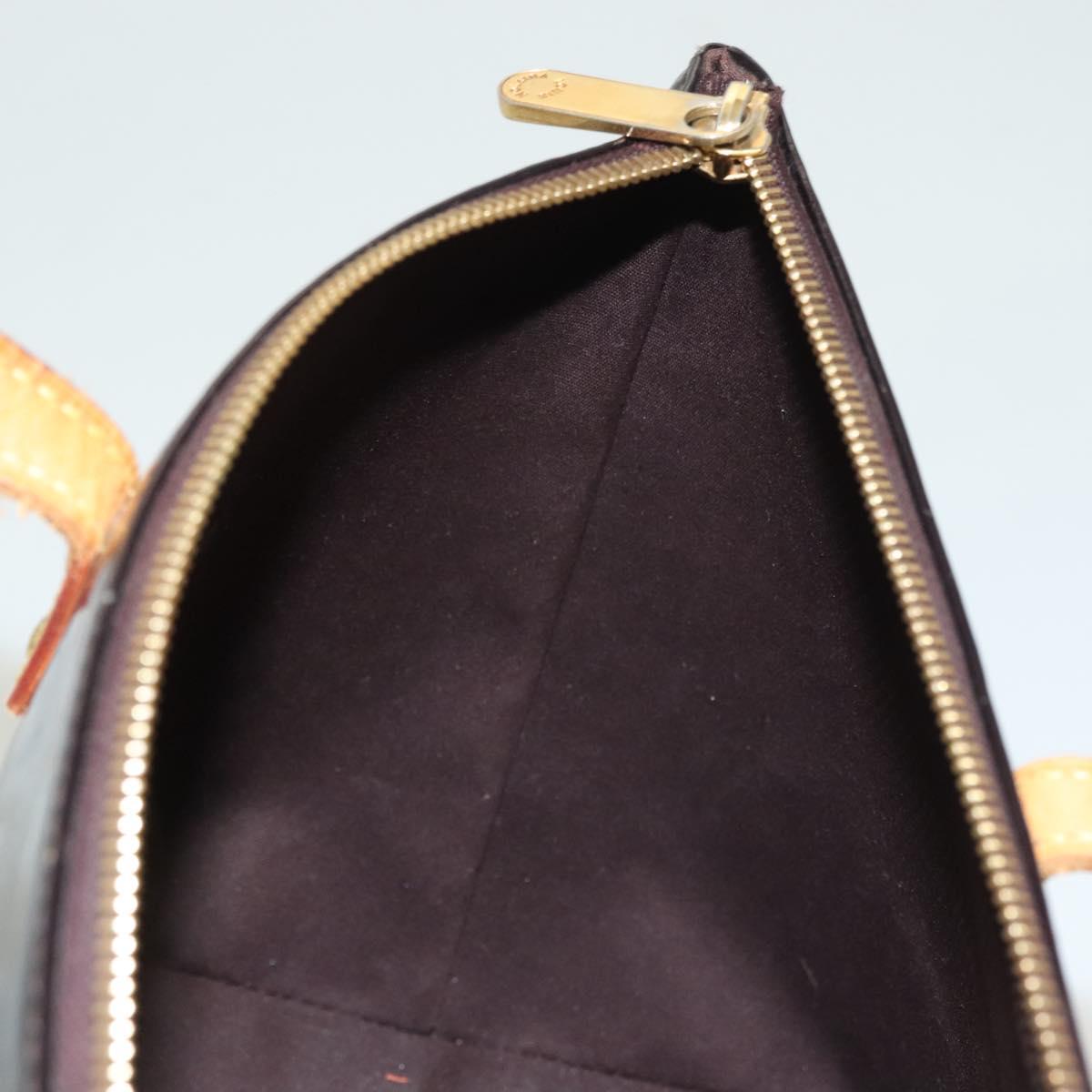 LOUIS VUITTON Monogram Vernis Bellevue PM Hand Bag Amarante M93585 Auth 129276