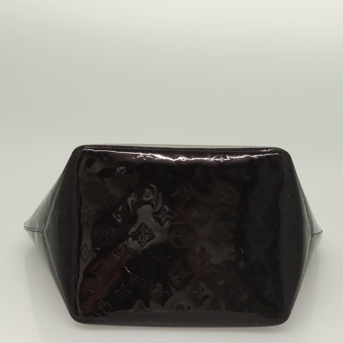 LOUIS VUITTON Monogram Vernis Bellevue PM Hand Bag Amarante M93585 Auth 129276