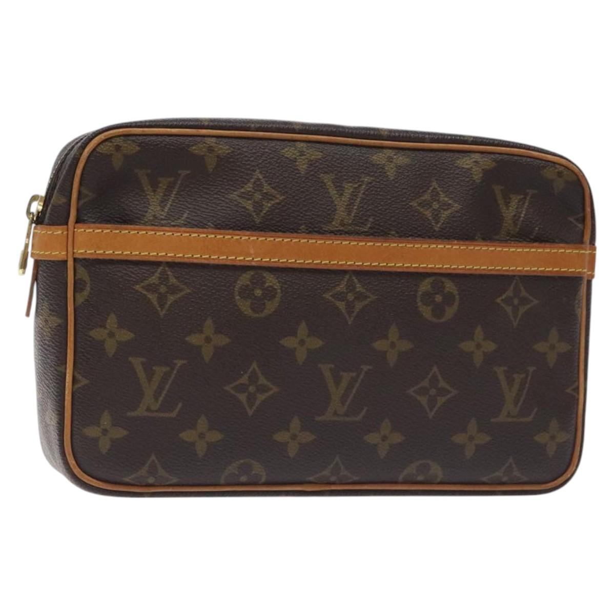 LOUIS VUITTON Monogram Compiegne 23 Clutch Bag M51847 LV Auth 129286