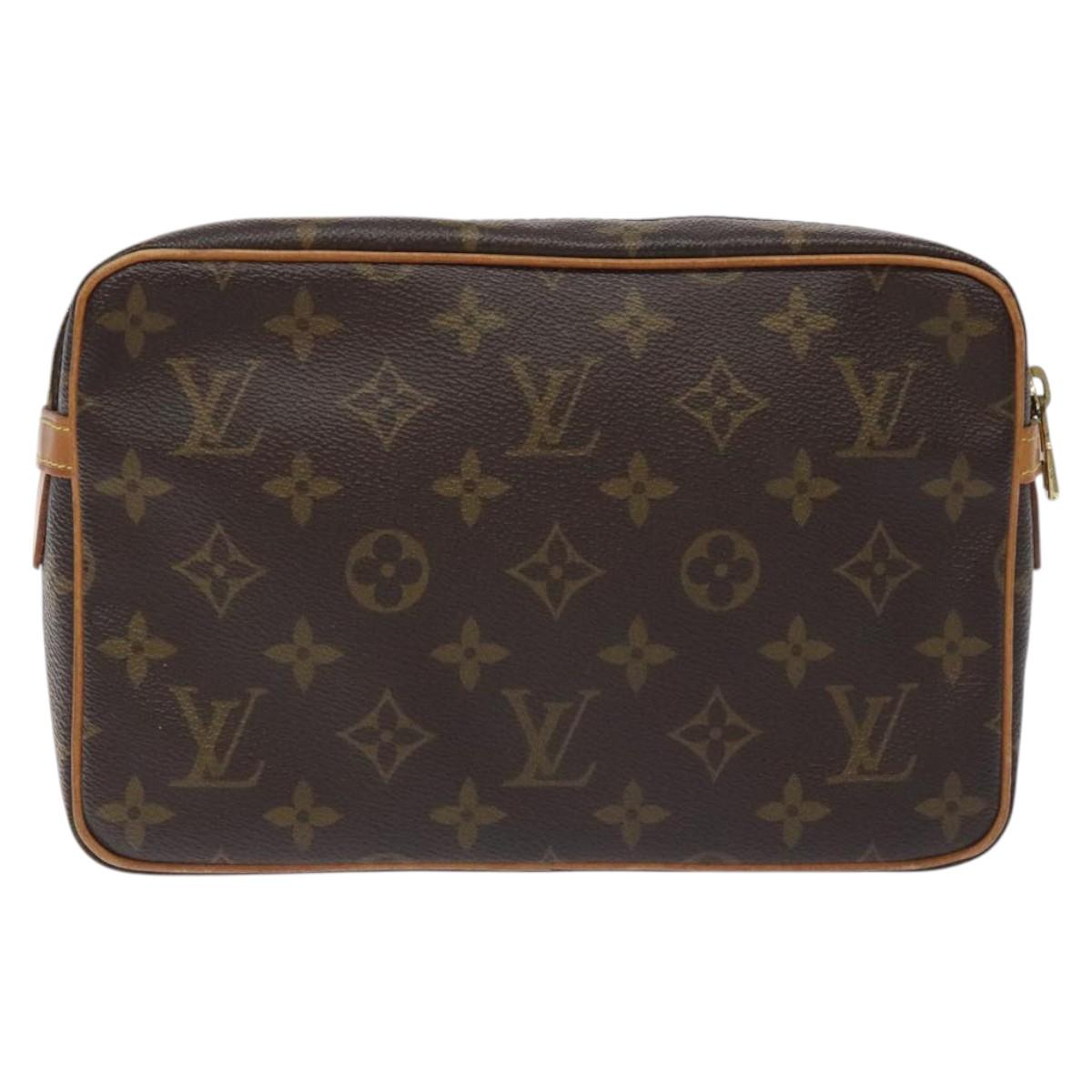 LOUIS VUITTON Monogram Compiegne 23 Clutch Bag M51847 LV Auth 129286