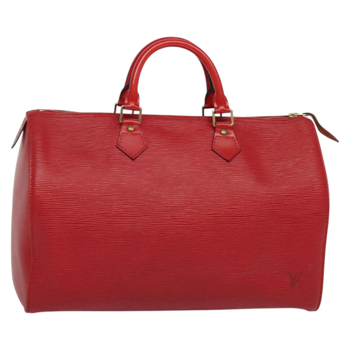 LOUIS VUITTON Epi Speedy 35 Hand Bag Castilian Red M42997 LV Auth 129303