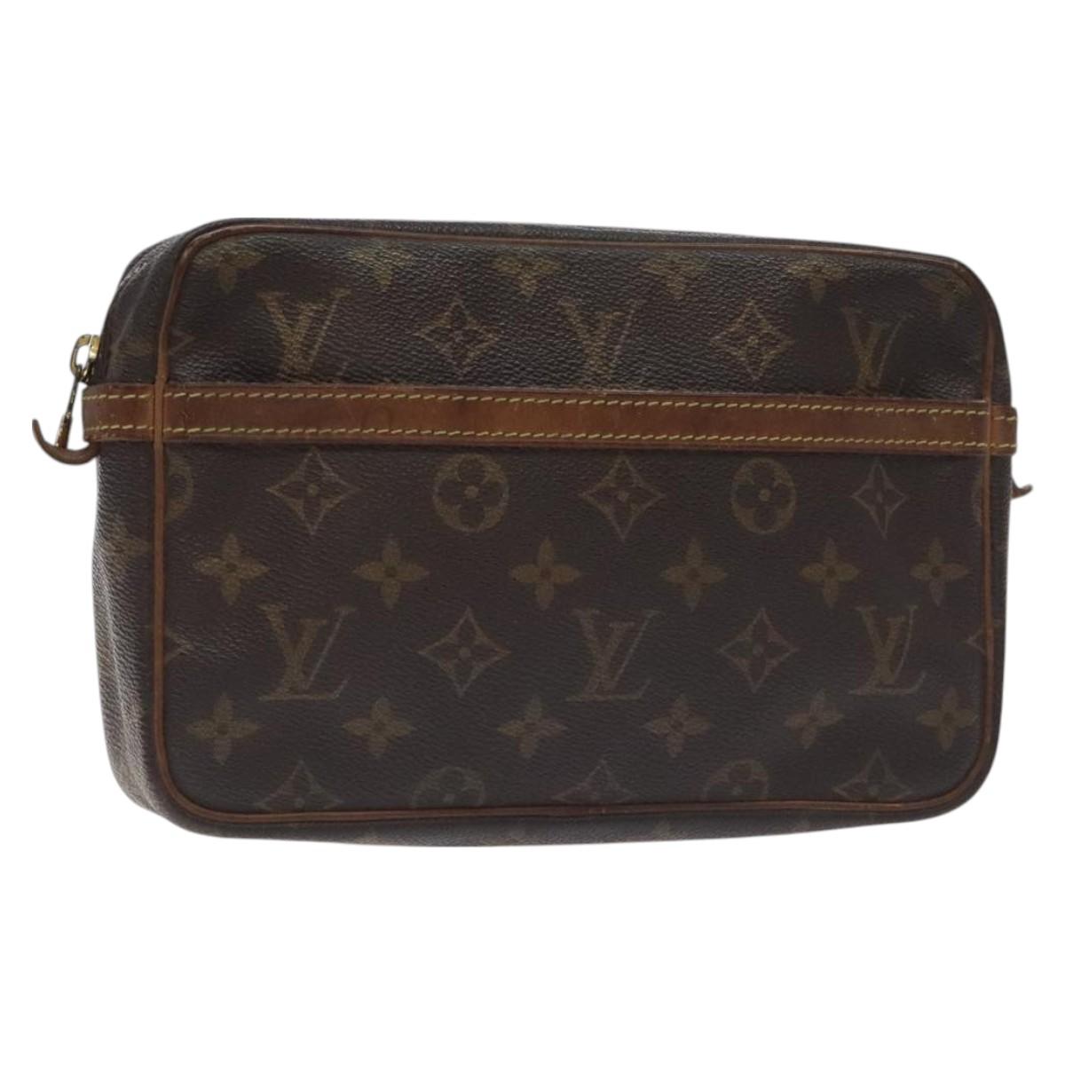 LOUIS VUITTON Monogram Compiegne 23 Clutch Bag M51847 LV Auth 129306