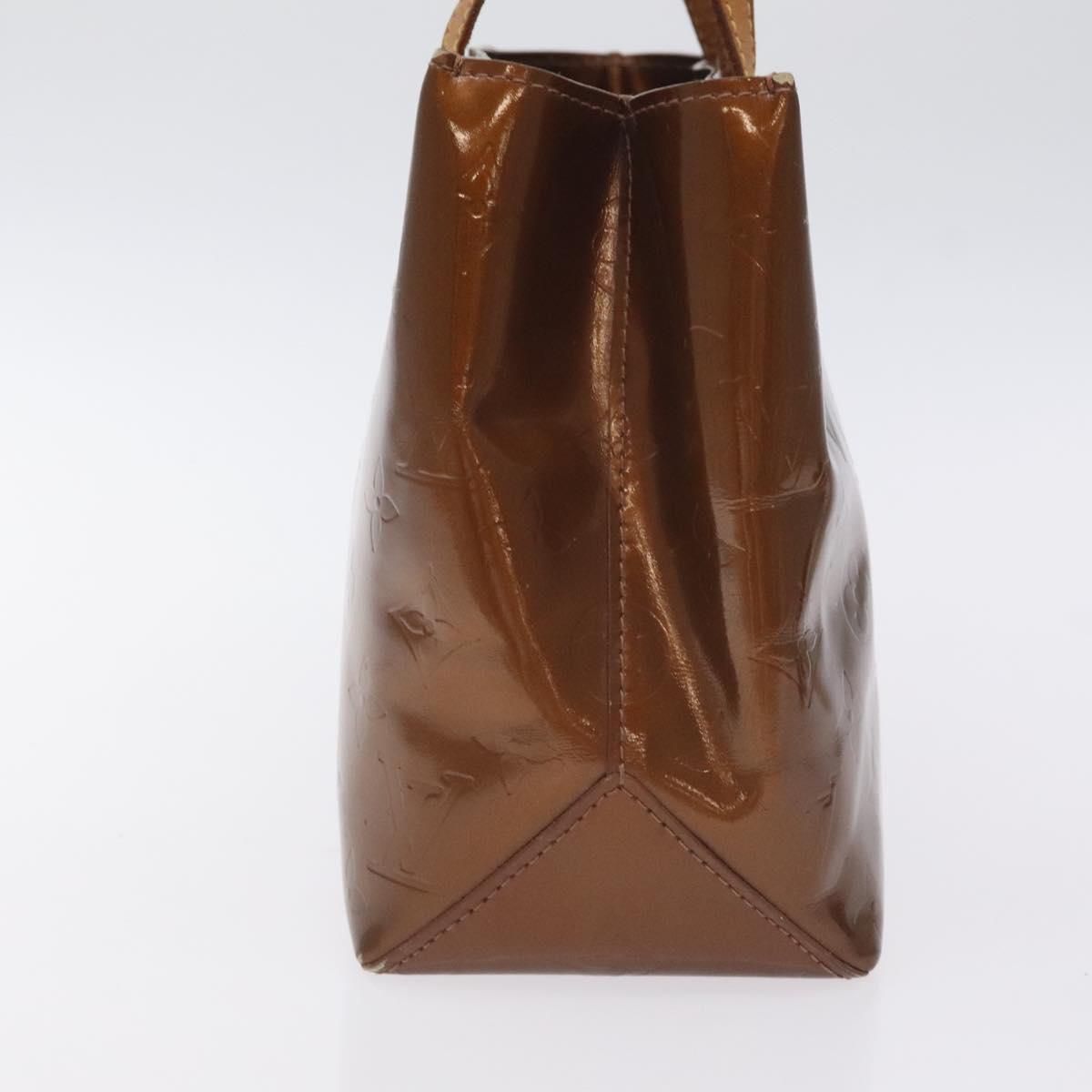 LOUIS VUITTON Monogram Vernis Reade PM Hand Bag Bronze M91146 LV Auth 129334