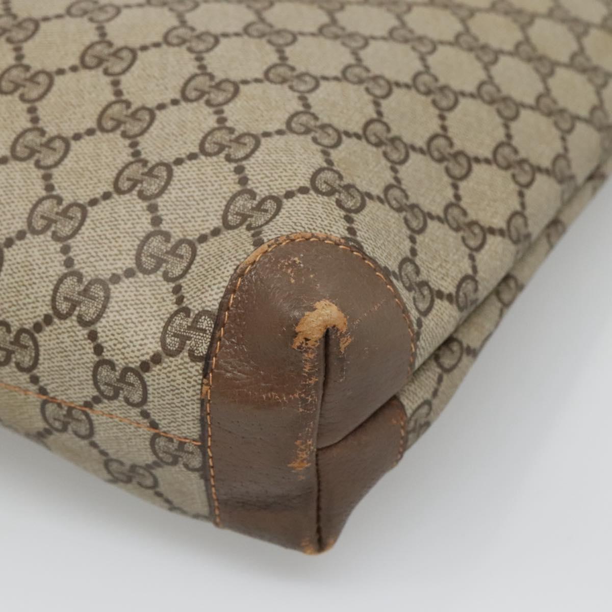 GUCCI GG Supreme Tote Bag PVC Beige Gold 002 39 0054 Auth 129381