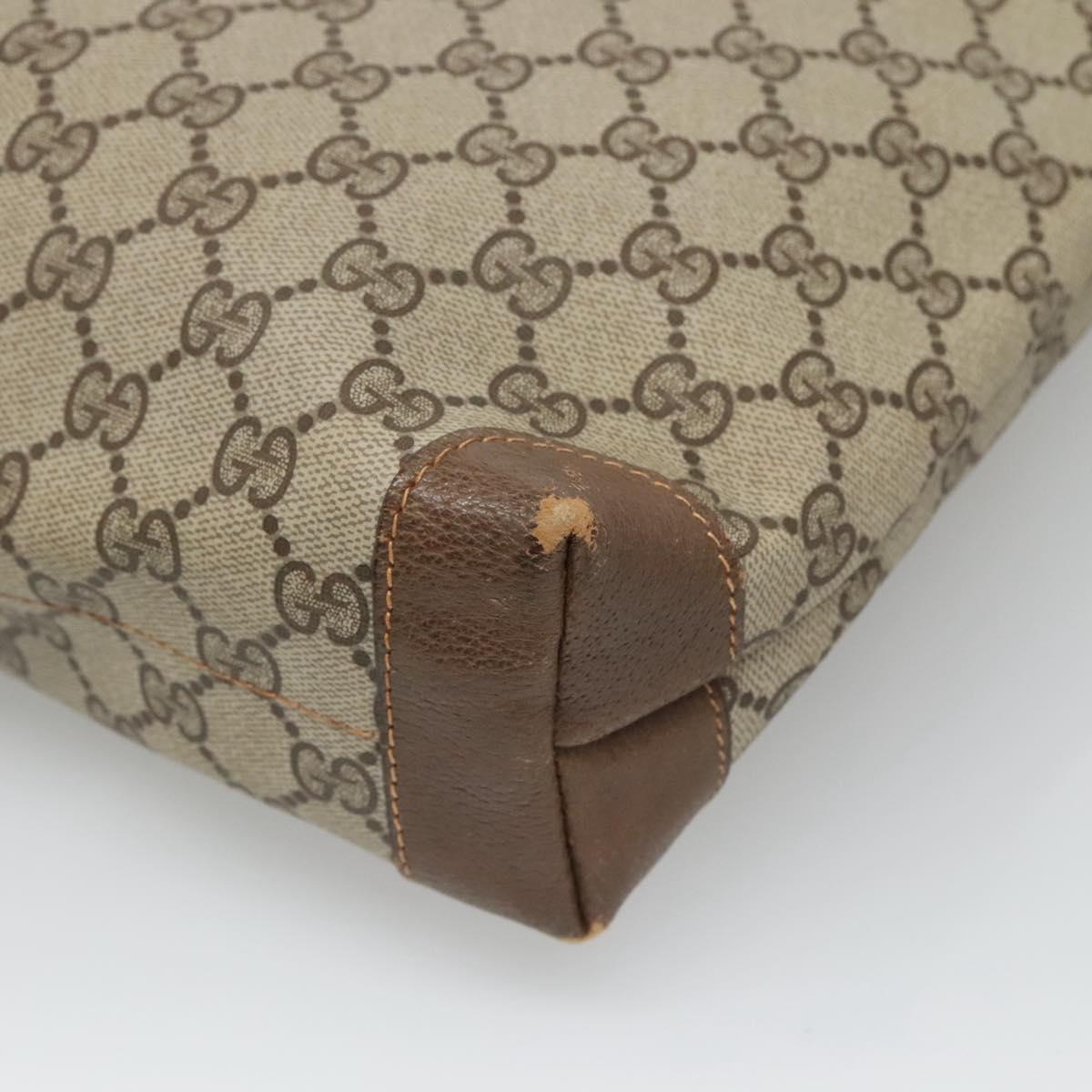 GUCCI GG Supreme Tote Bag PVC Beige Gold 002 39 0054 Auth 129381