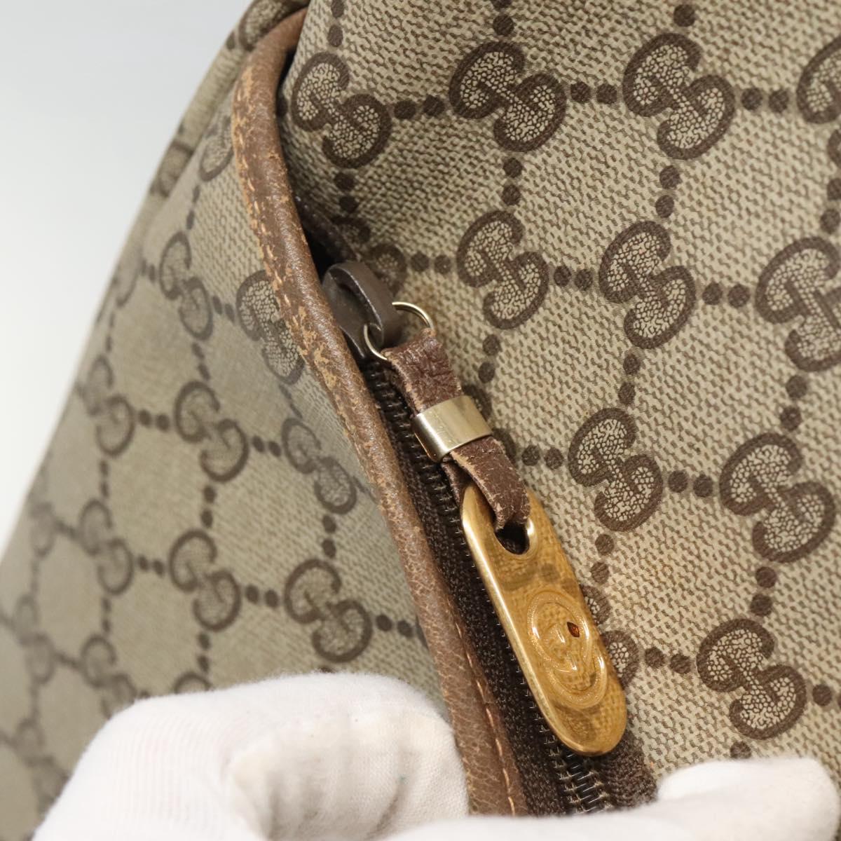GUCCI GG Supreme Tote Bag PVC Beige Gold 002 39 0054 Auth 129381
